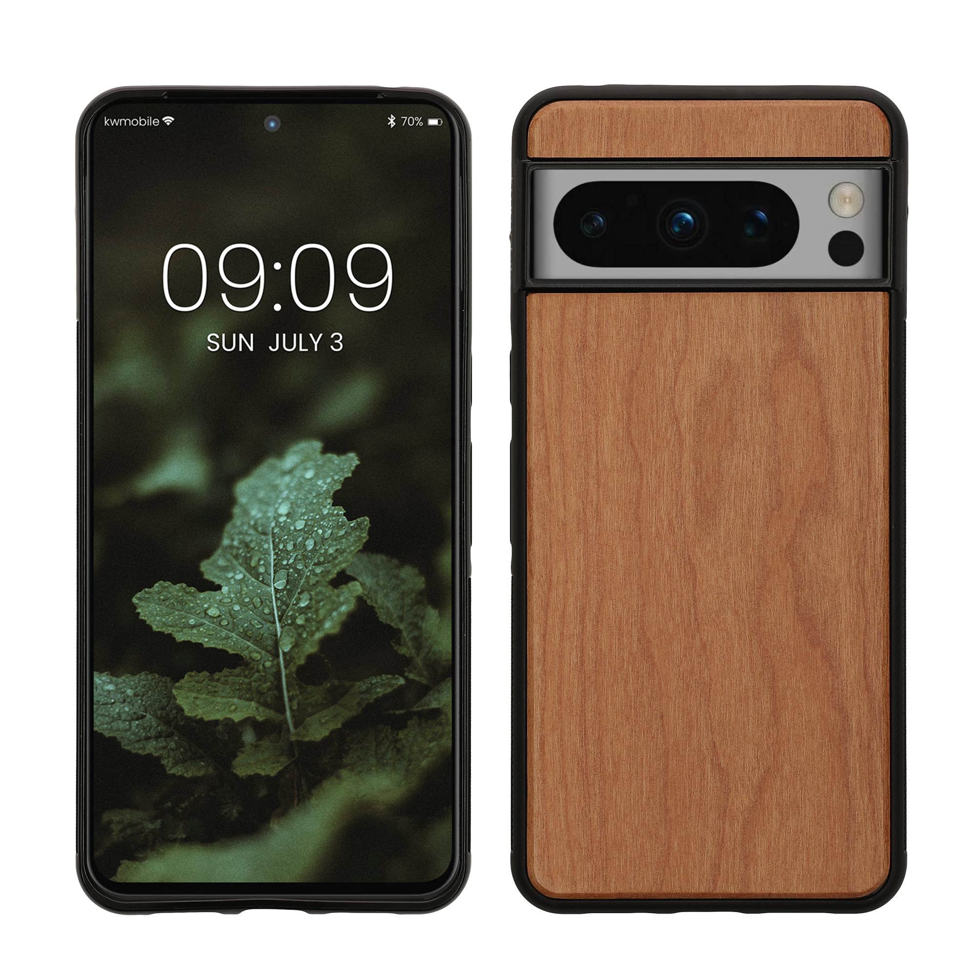 Holzhülle mit TPU Bumper für Google Pixel 8 Pro Kirschholz