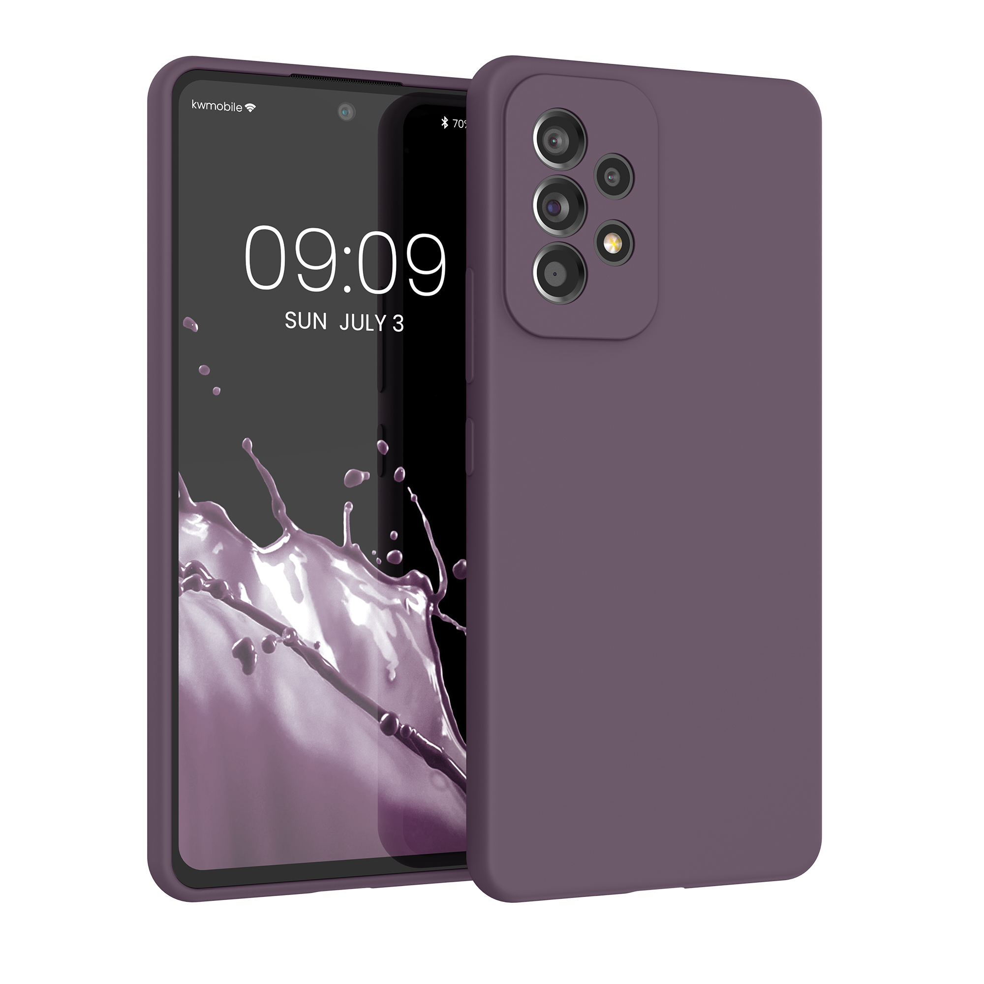 Gummierte Silikon Hülle für Samsung Galaxy A53 5G in Helle Iris
