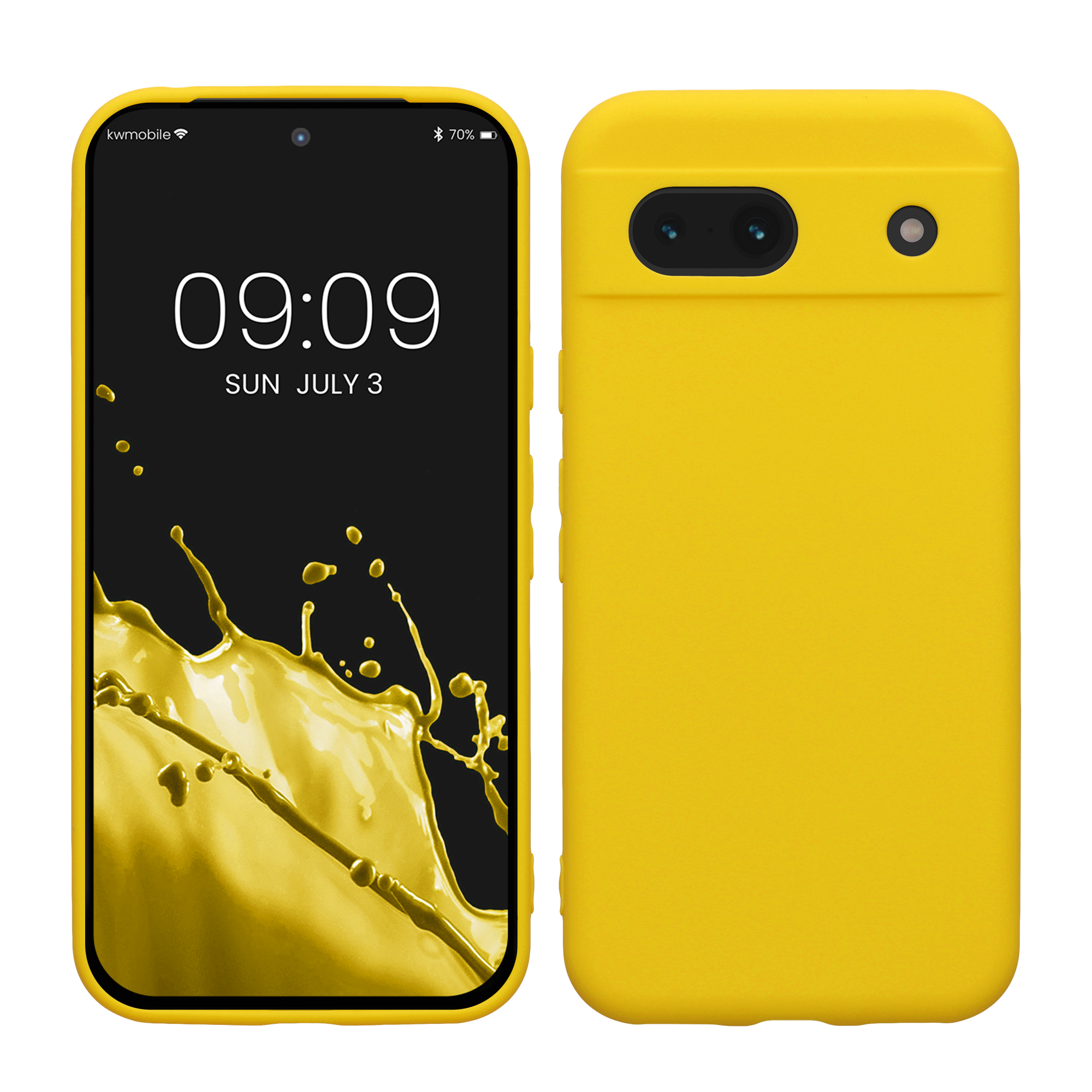 TPU Hülle mit Kameraschutz für Google Pixel 8a in Strahlend Gelb