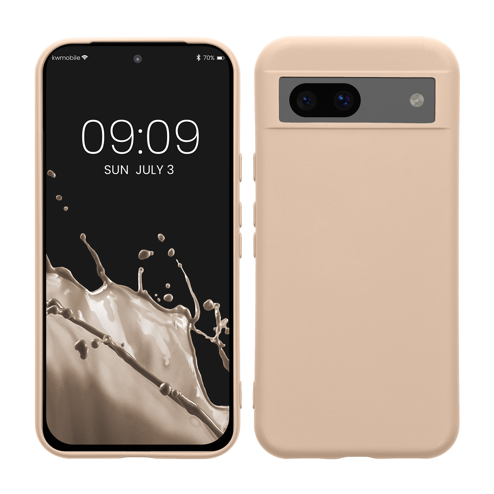 Slim Gummierte Silikon Hülle für Google Pixel 8a in Coconut Swirl