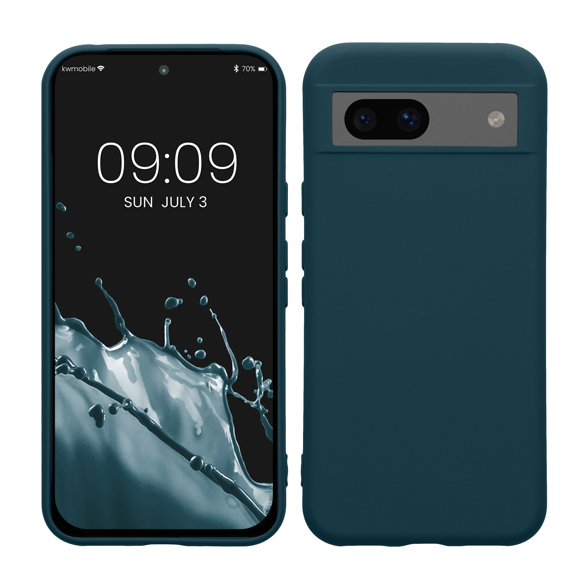 Slim Gummierte Silikon Hülle für Google Pixel 8a in Petrol matt