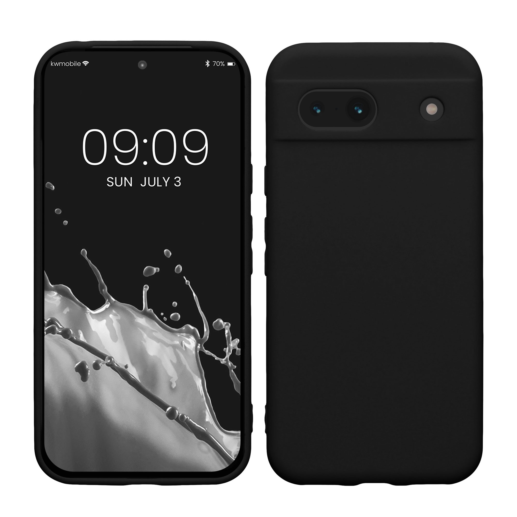 TPU Hülle mit Kameraschutz für Google Pixel 8a in Schwarz matt