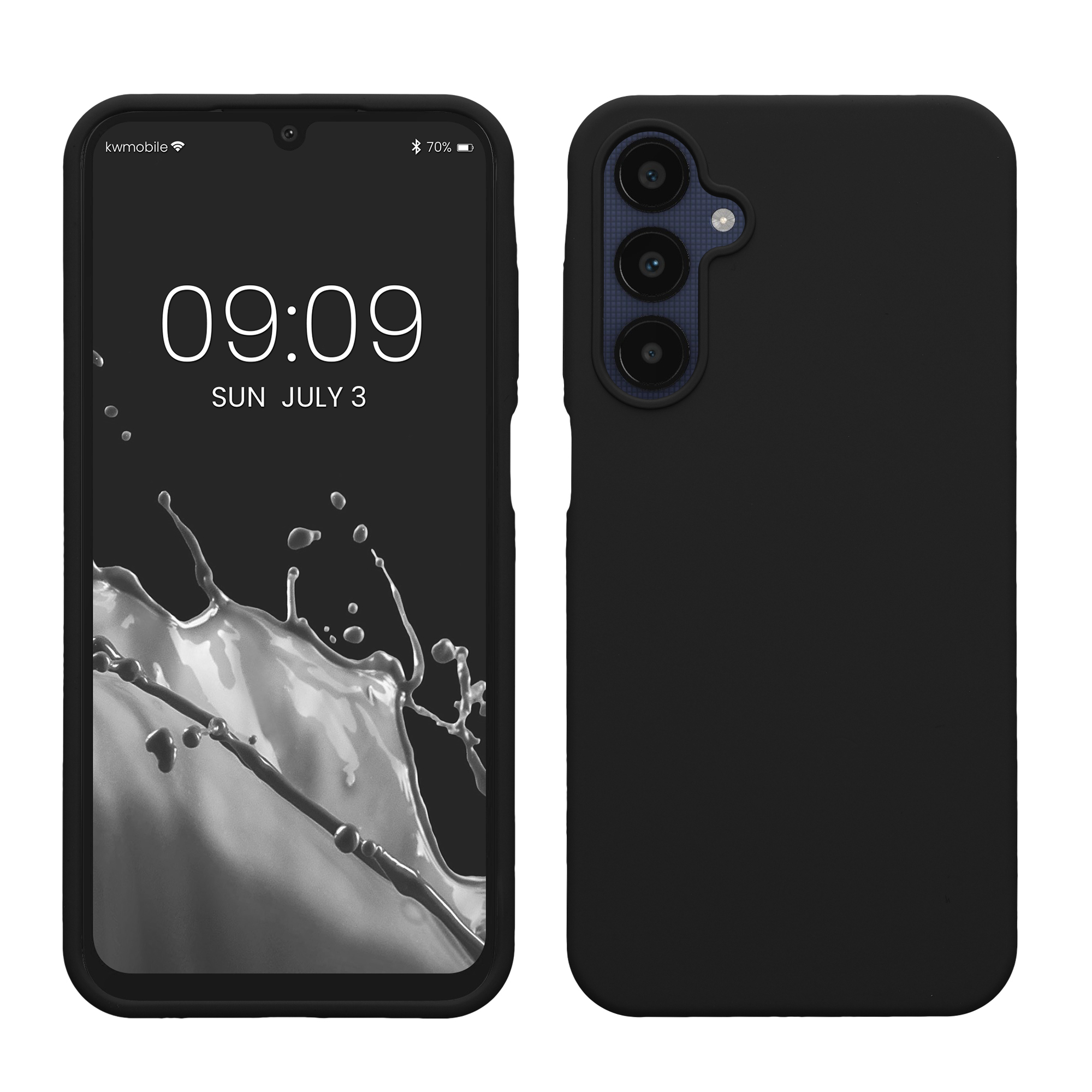Gummierte Silikon Hülle für Samsung Galaxy A25 in Schwarz Gummierte Silikon Hülle für Samsung Galaxy A25 in Schwarz