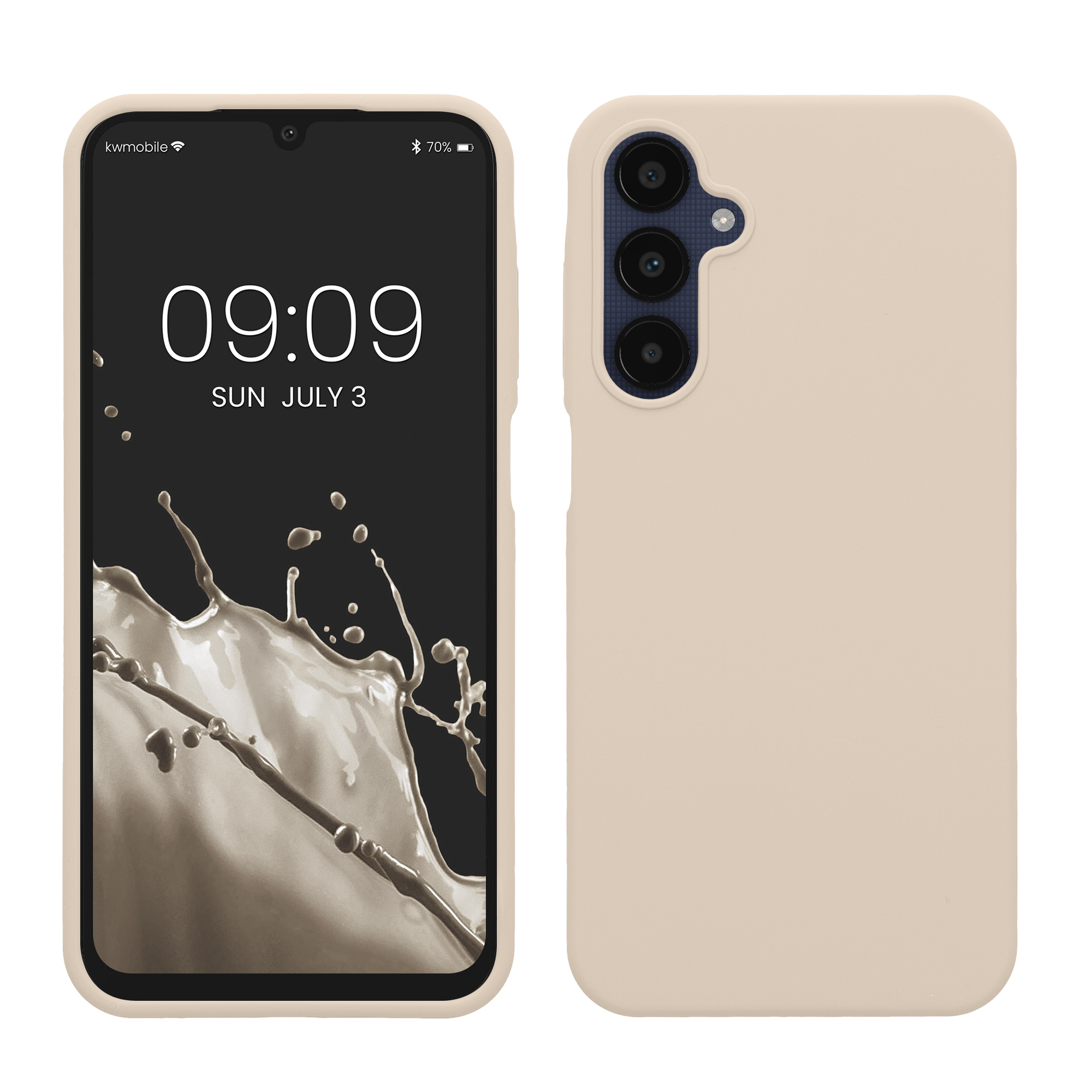 Gummierte Silikon Hülle für Samsung Galaxy A25 in Creme matt Gummierte Silikon Hülle für Samsung Galaxy A25 in Creme matt
