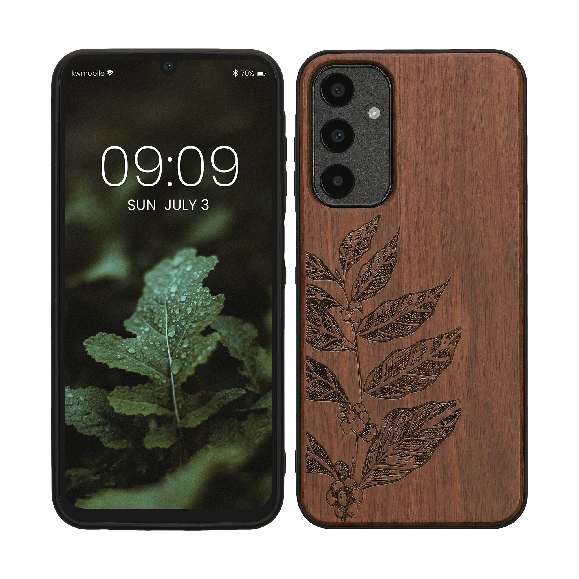 Holz Hardcase mit TPU Bumper kompatibel mit Samsung Galaxy A25