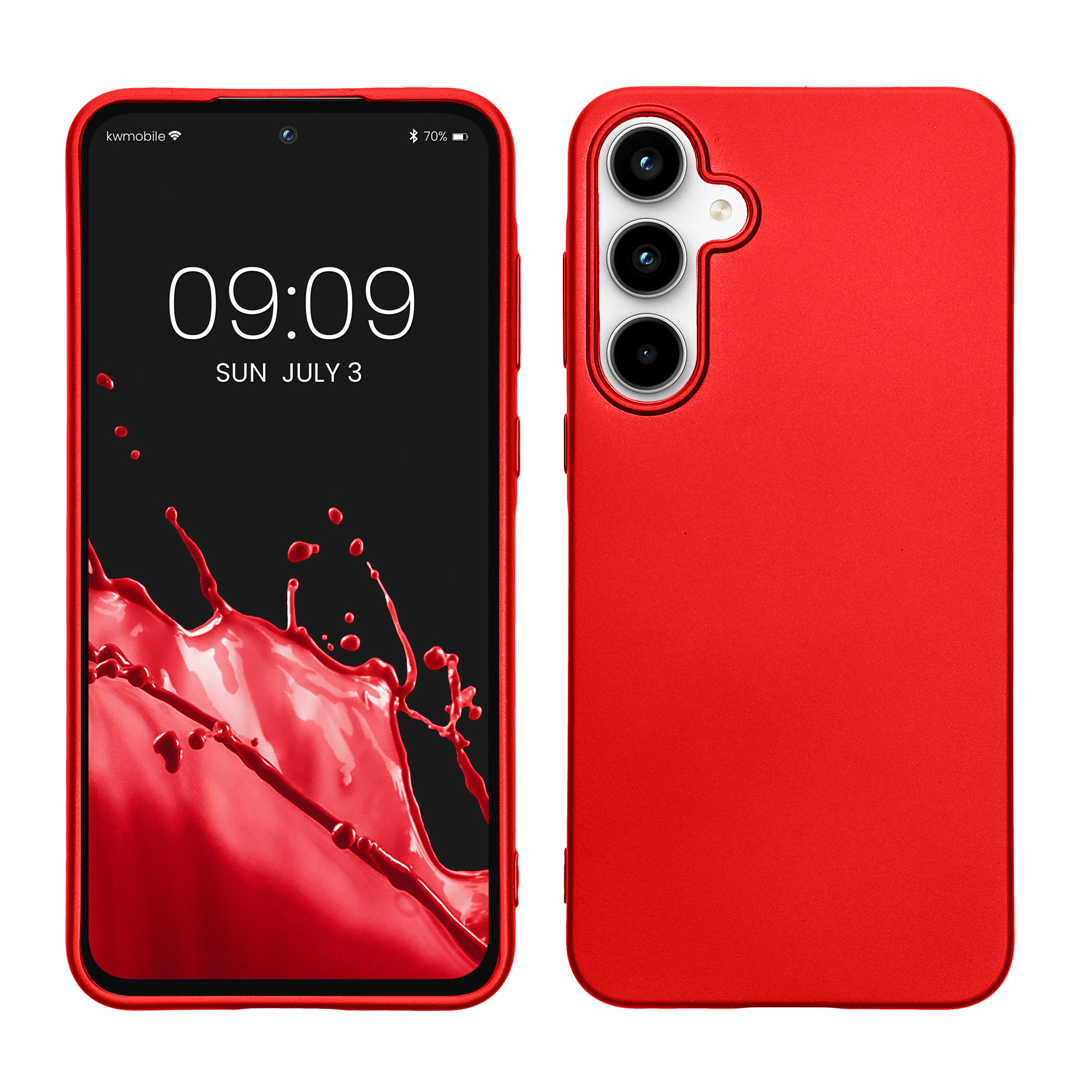 TPU Hülle für Samsung Galaxy A55 5G in Metallic Dunkelrot