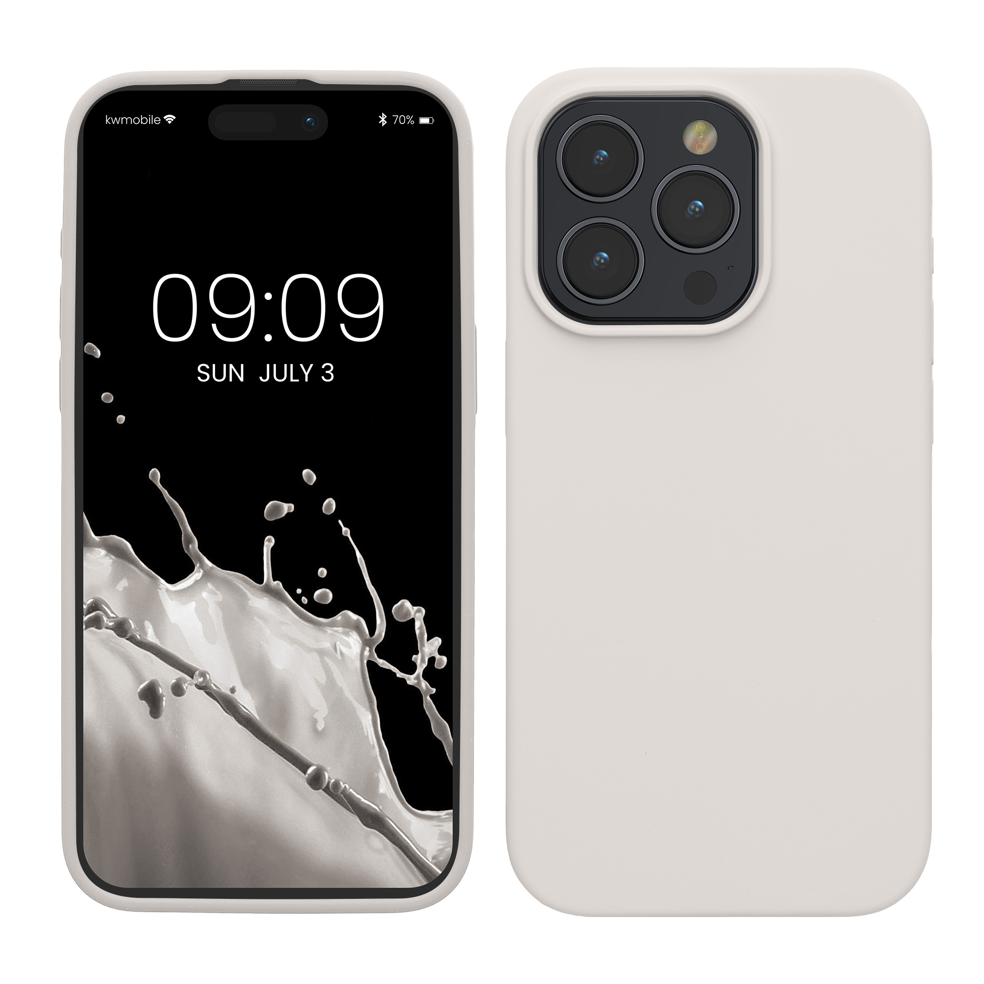 Gummierte Silikon Hülle für Apple iPhone 15 Pro Max in Weiß