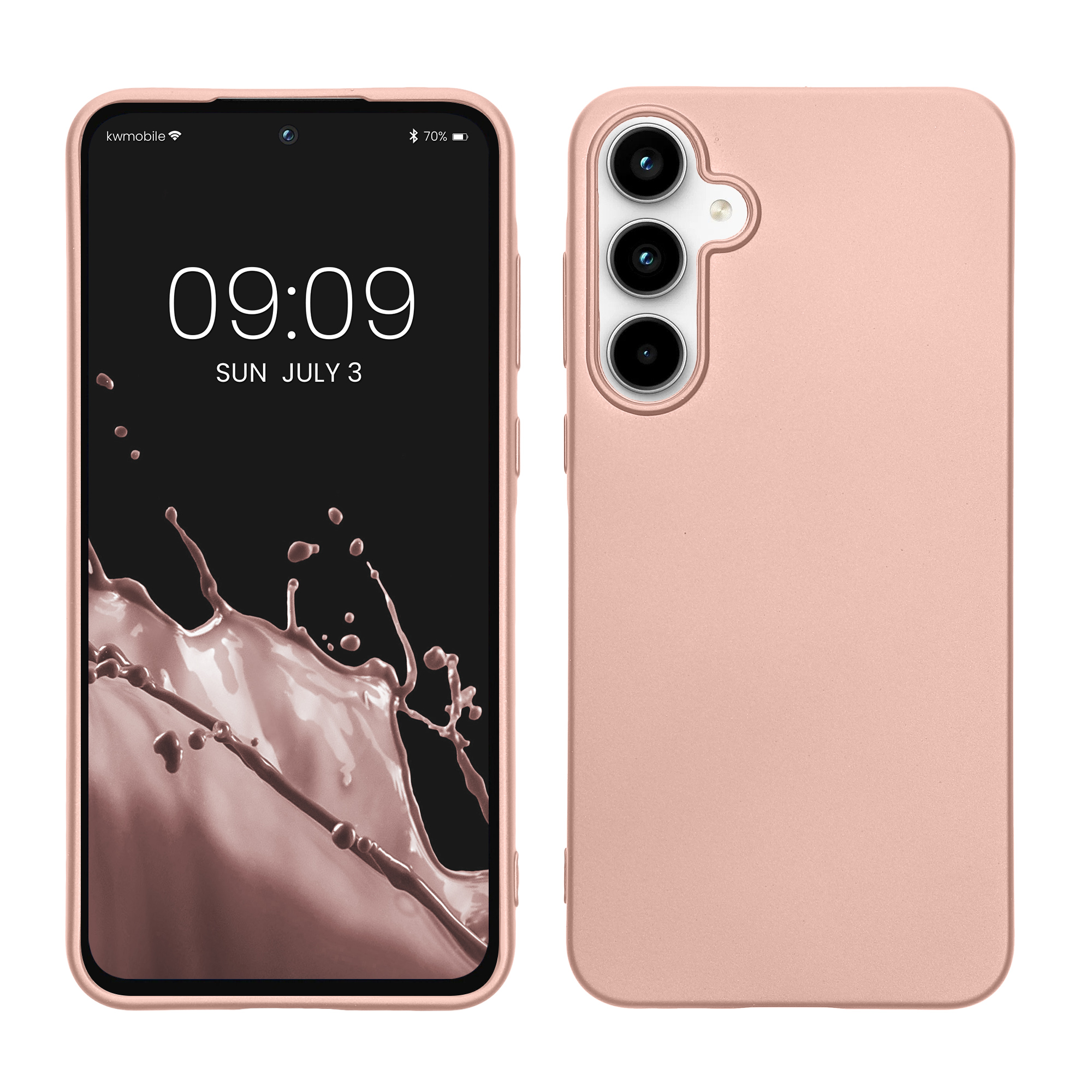 TPU Hülle für Samsung Galaxy A55 5G in Metallic Rosegold