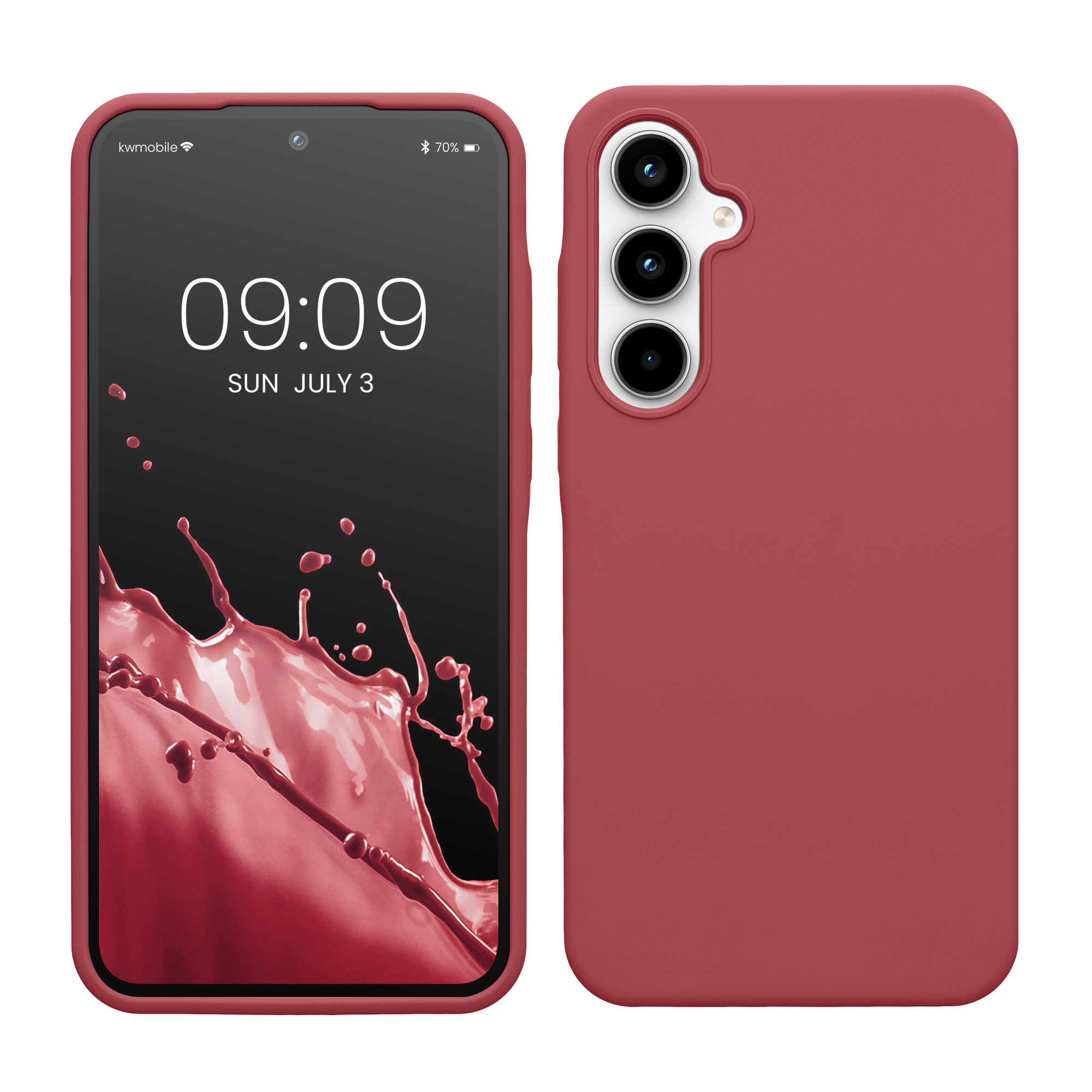 Gummierte Silikon Hülle für Samsung Galaxy A35 in Dark Rose