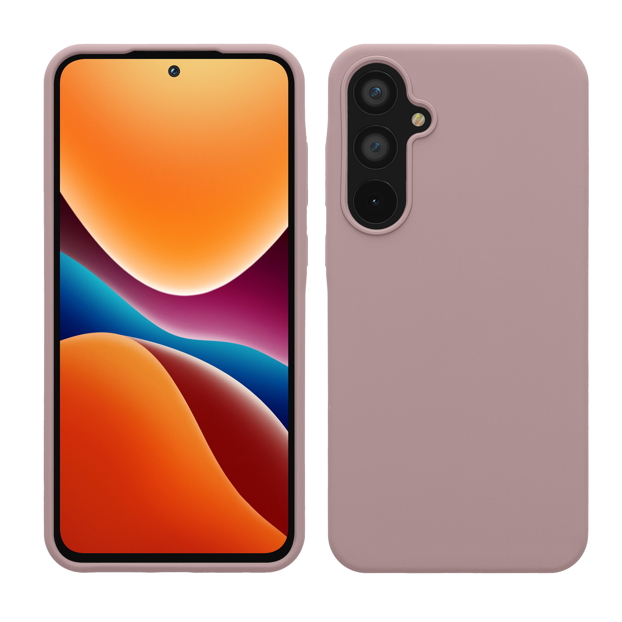 Gummierte Silikon Hülle für Samsung Galaxy A55 5G in Nude Lilac