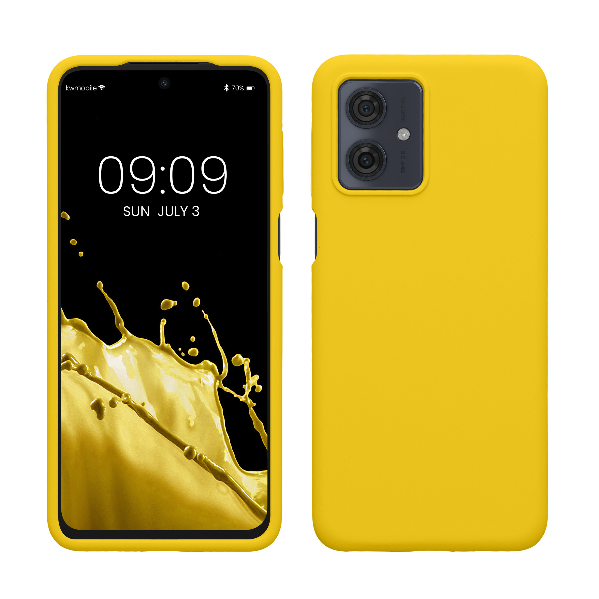 Gummierte Silikon Hülle für Motorola Moto G54 5G in Strahlend Gelb Gummierte Silikon Hülle für Motorola Moto G54 5G in Strahlend Gelb