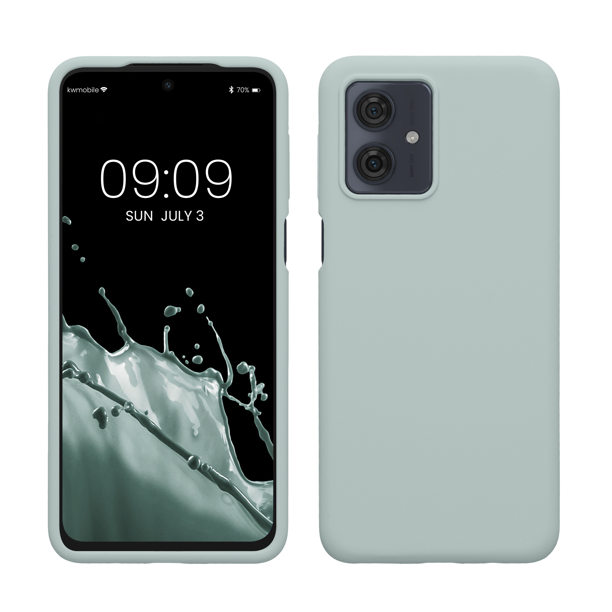 Gummierte Silikon Hülle für Motorola Moto G54 5G in Cool Mint Gummierte Silikon Hülle für Motorola Moto G54 5G in Cool Mint