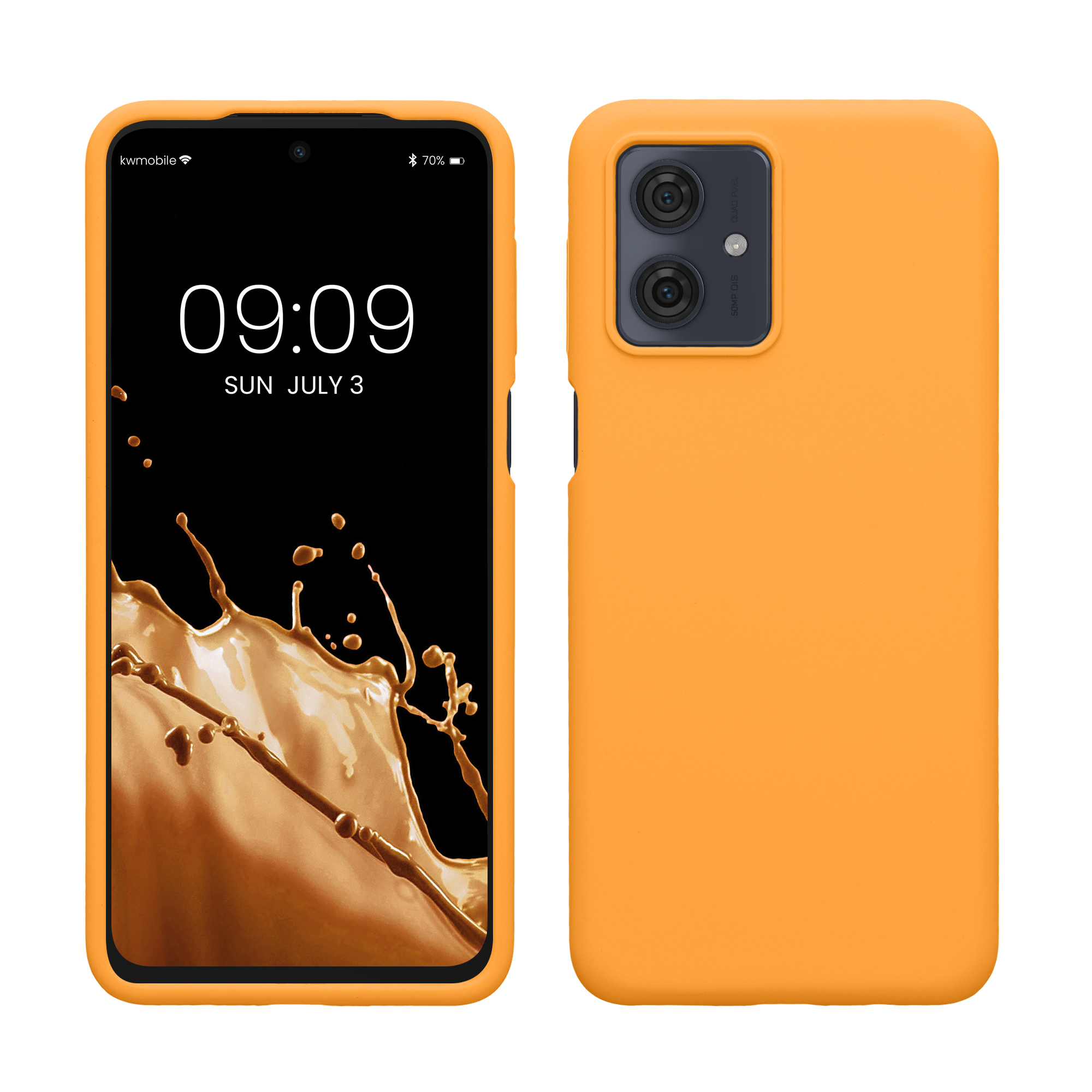 Gummierte Silikon Hülle für Motorola Moto G54 5G in Fruity Orange Gummierte Silikon Hülle für Motorola Moto G54 5G in Fruity Orange