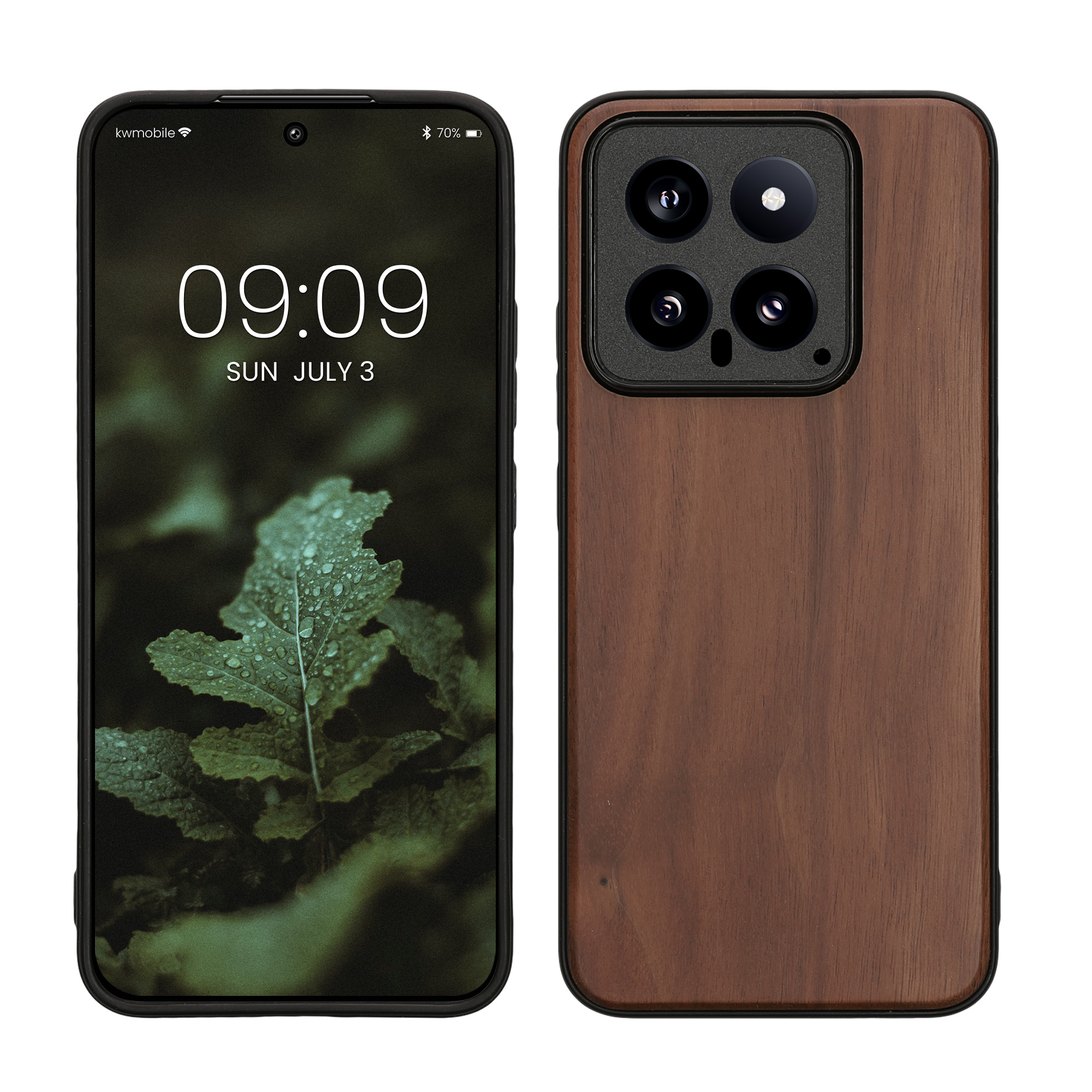 Holzhülle mit TPU Bumper für Xiaomi 14 5G