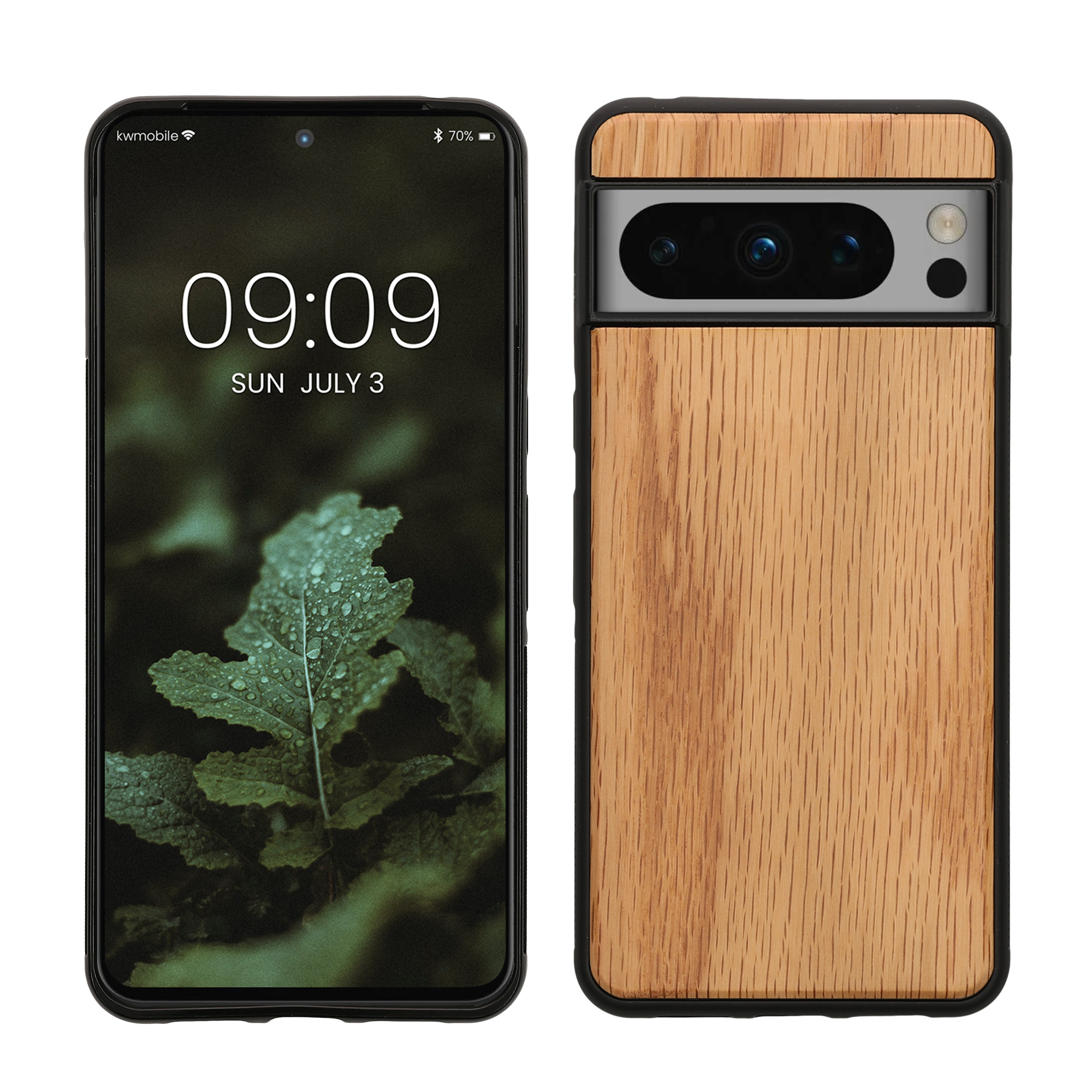 Holzhülle mit TPU Bumper für Google Pixel 8 Pro Eichenholz