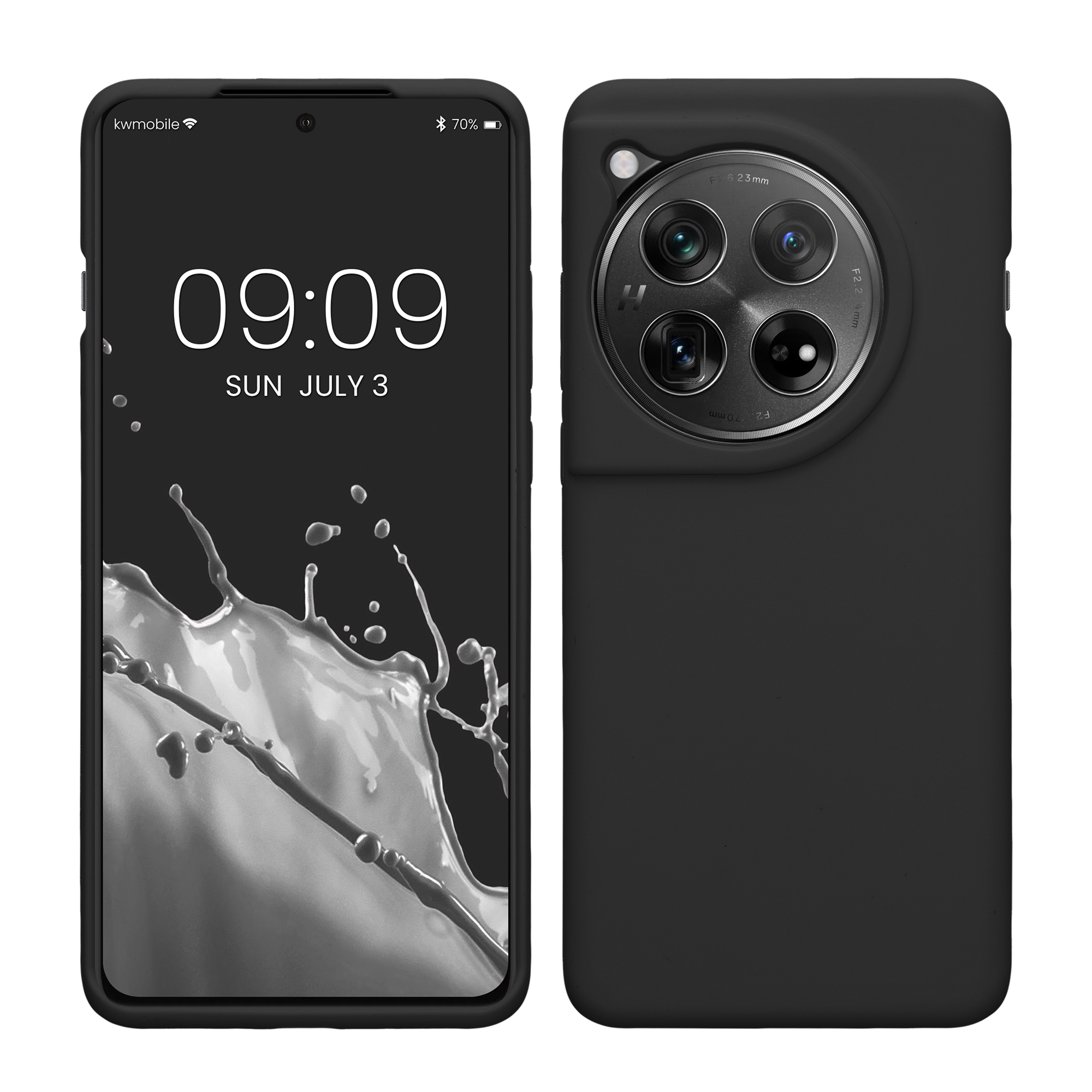 Gummierte Silikon Hülle für OnePlus 12 in Schwarz