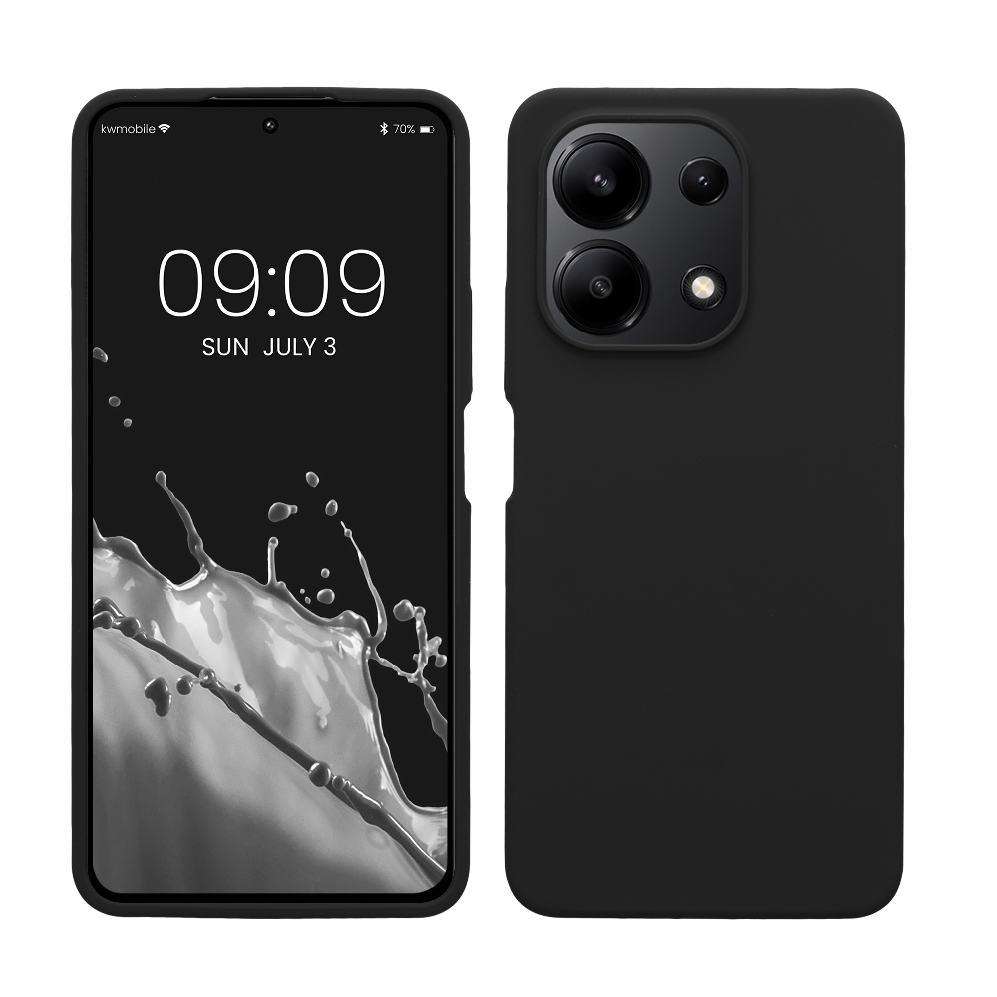 Gummierte Silikon Hülle für Xiaomi Redmi Note 13 4G in Schwarz Gummierte Silikon Hülle für Xiaomi Redmi Note 13 4G in Schwarz