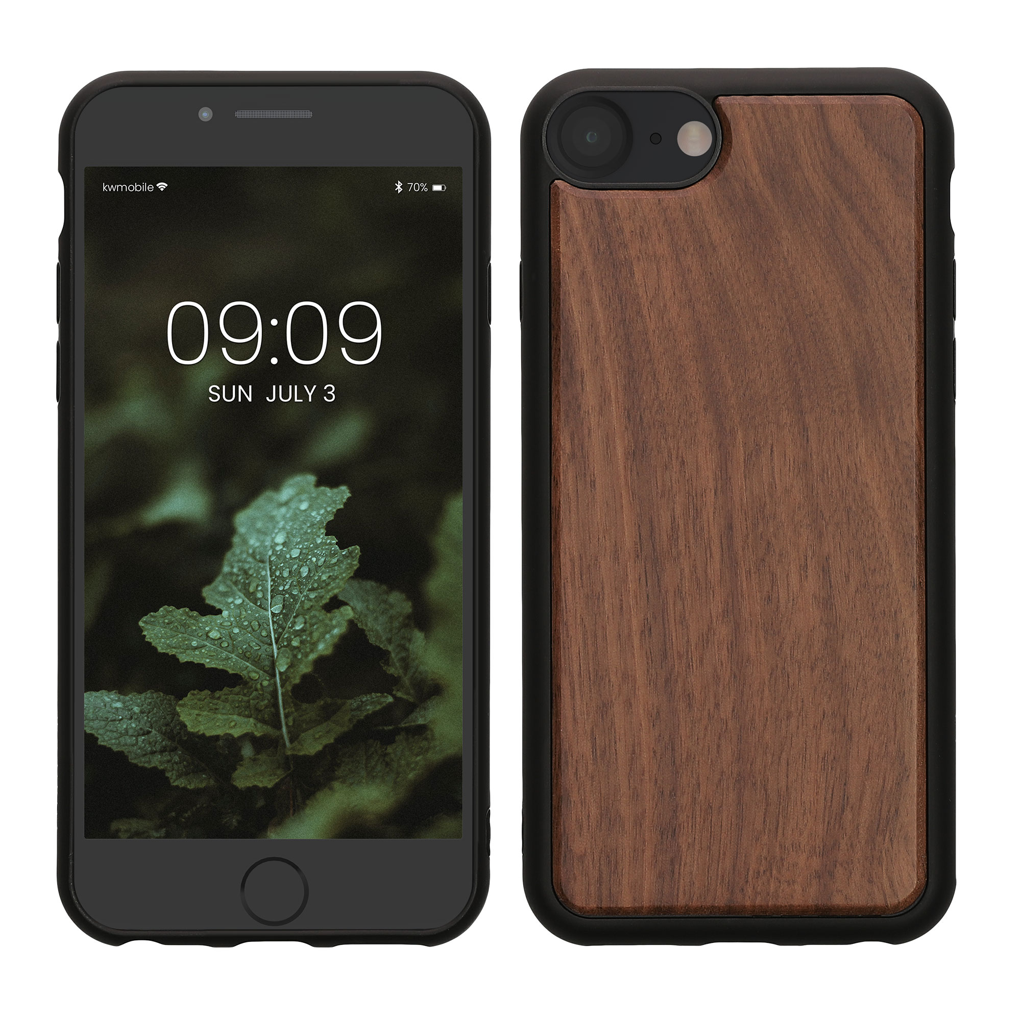 Holzhülle mit TPU Bumper für Apple iPhone SE (2022) / iPhone SE (2020) / iPhone 8 / iPhone 7 Holz