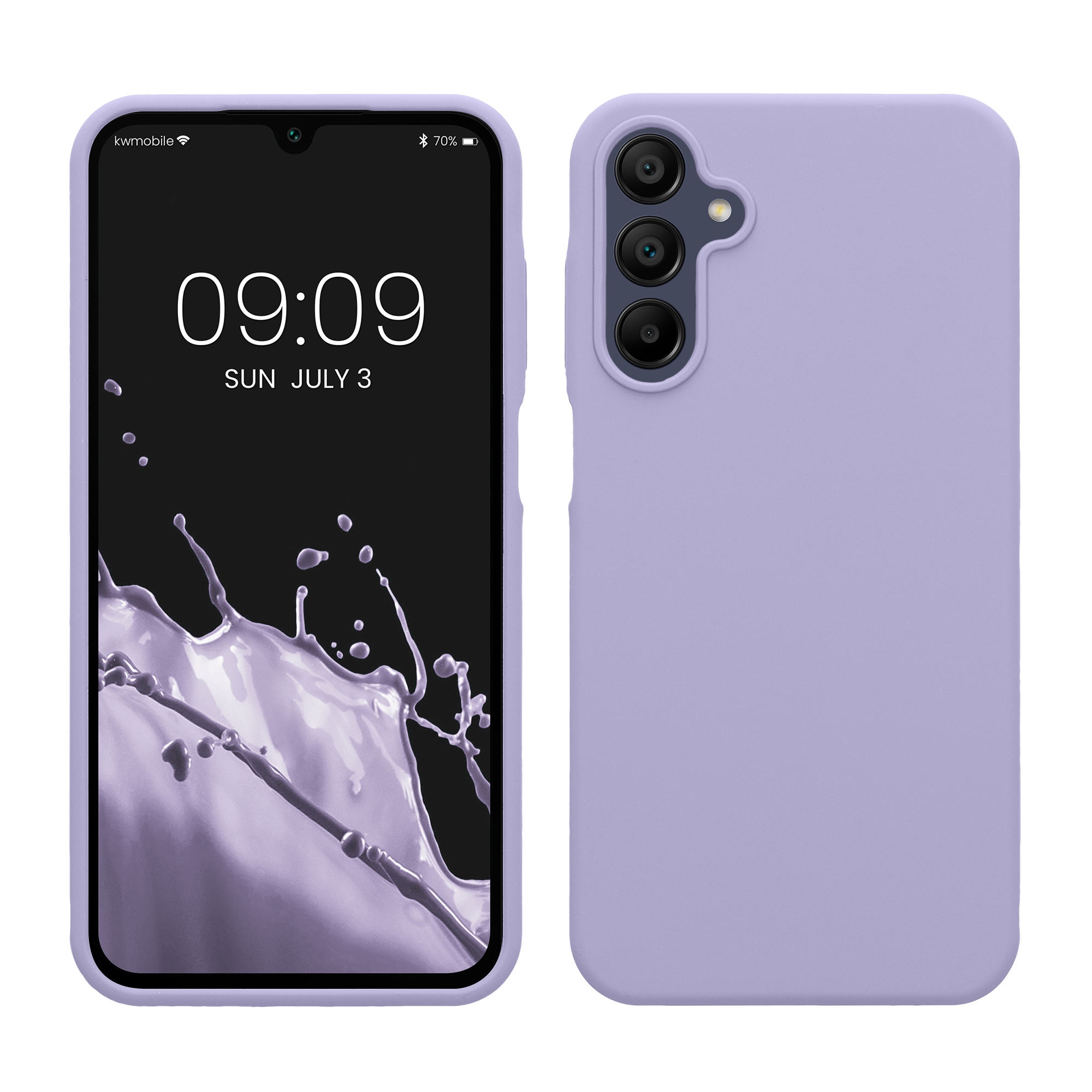 Gummierte Silikon Hülle für Samsung Galaxy A15 5G in Lavendel Gummierte Silikon Hülle für Samsung Galaxy A15 5G in Lavendel