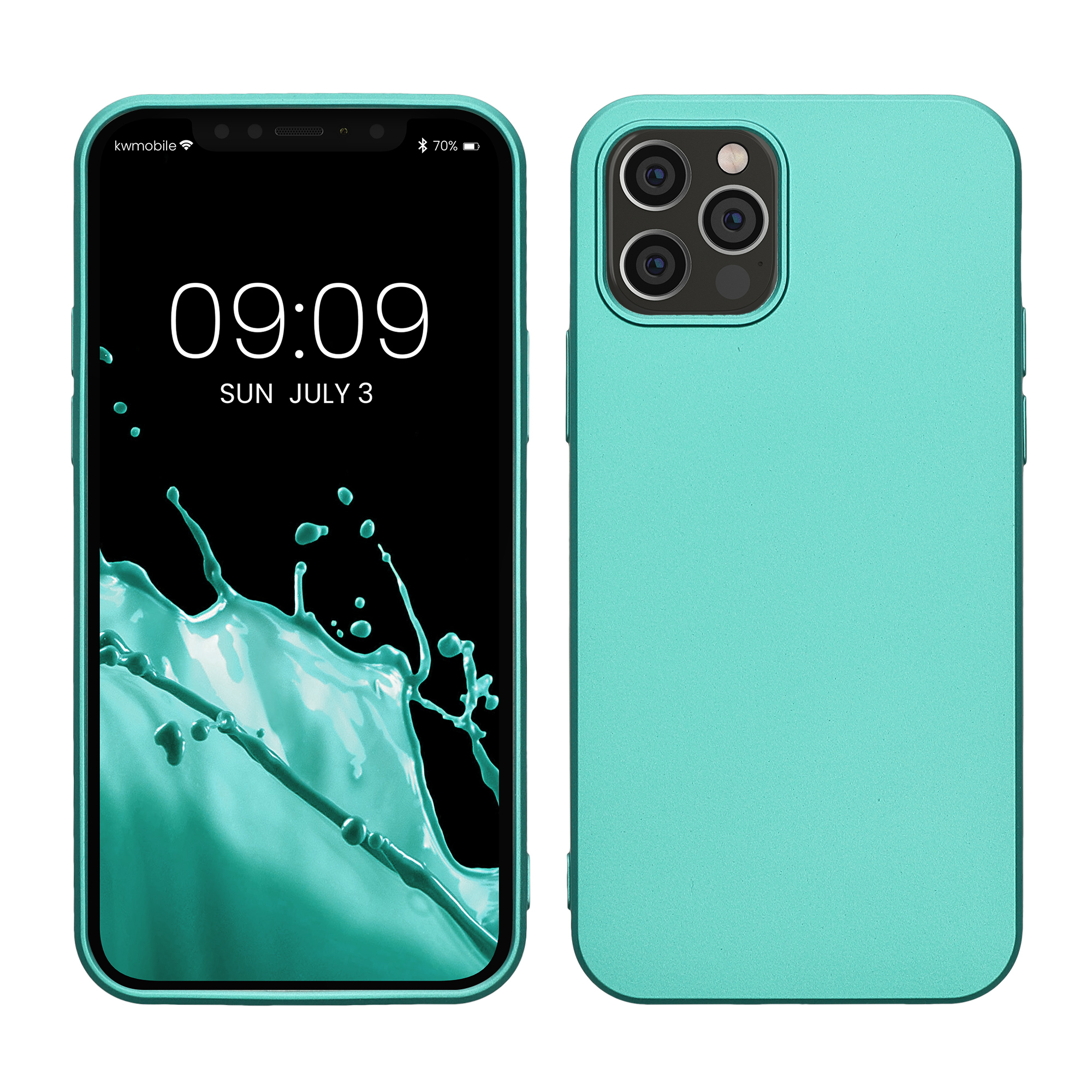 TPU Hülle für Apple iPhone 12 / iPhone 12 Pro in Metallic Türkis