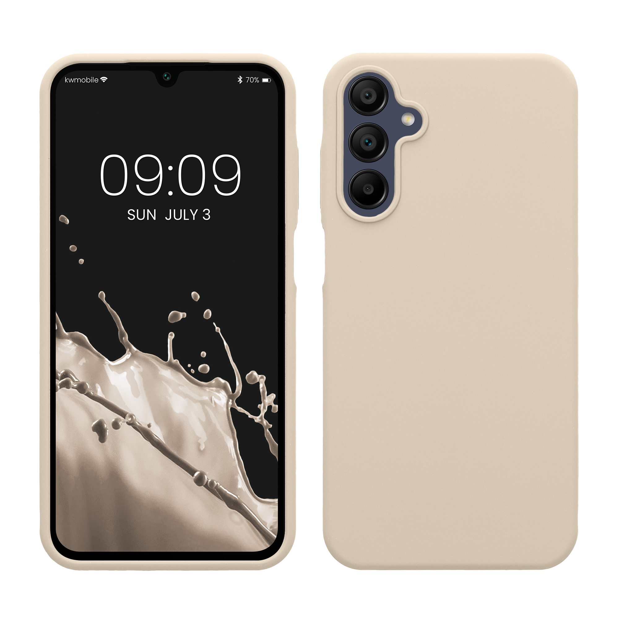 Gummierte Silikon Hülle für Samsung Galaxy A15 5G in Creme matt Gummierte Silikon Hülle für Samsung Galaxy A15 5G in Creme matt
