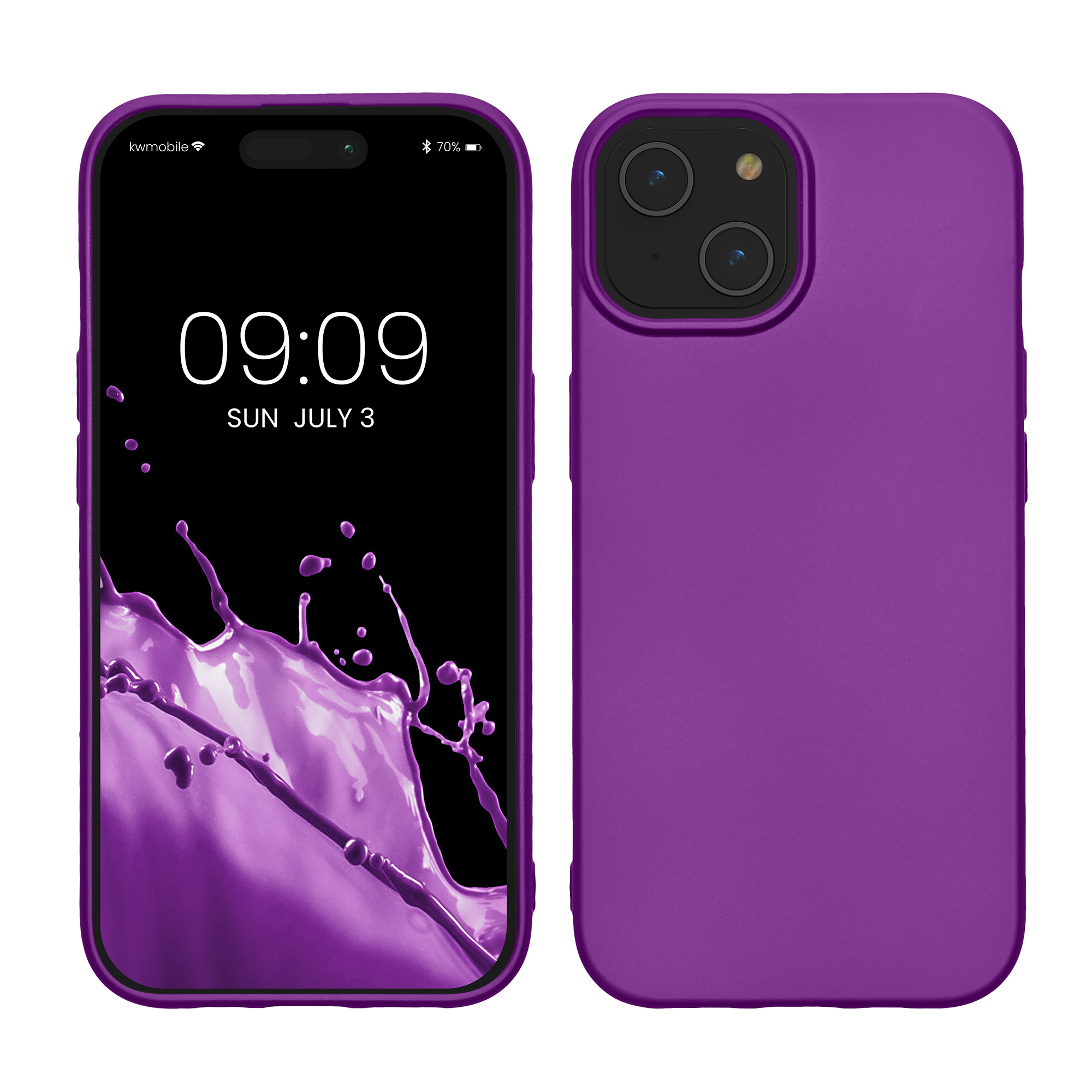TPU Hülle für Apple iPhone 15 in Metallic Violett