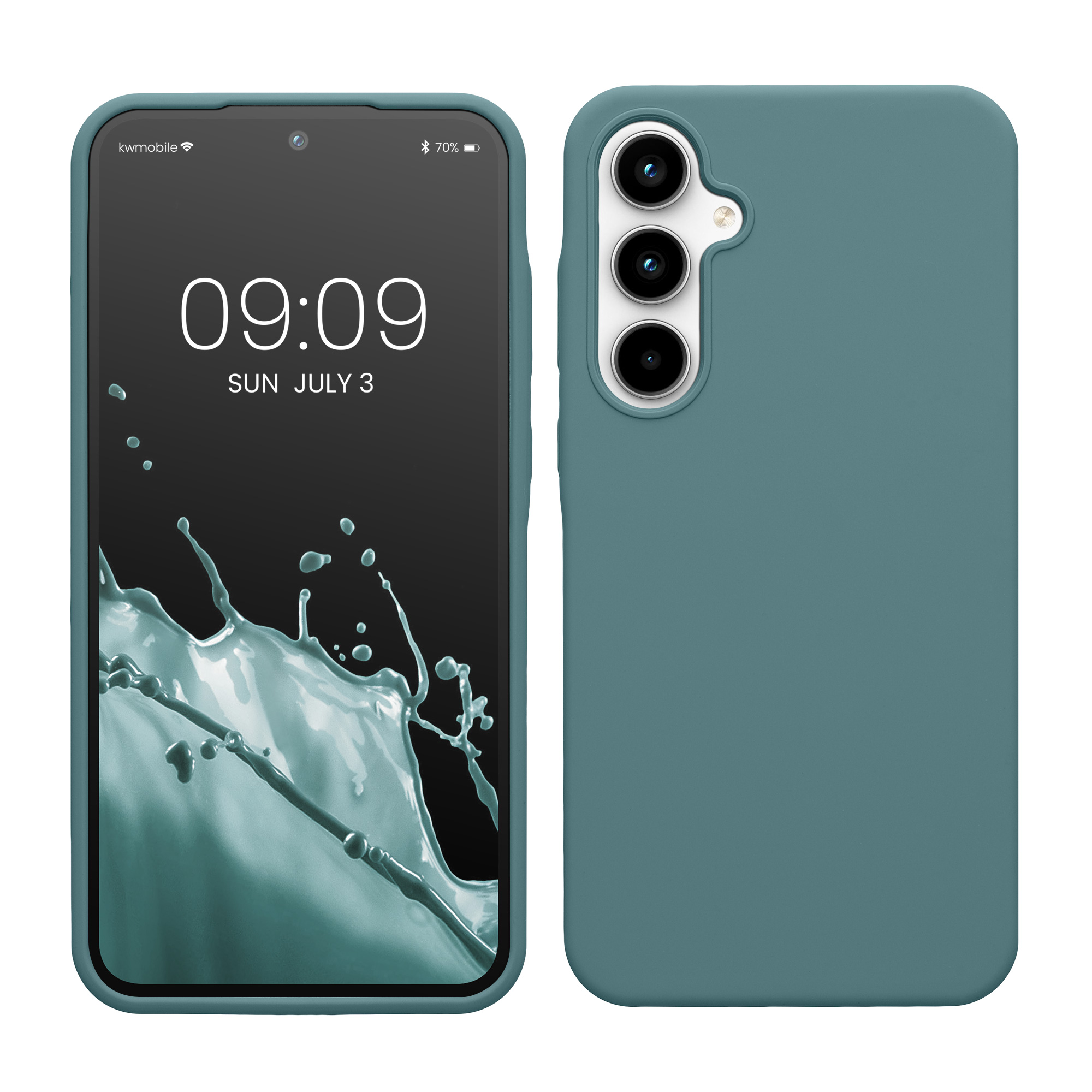 Gummierte Silikon Hülle für Samsung Galaxy A35 in Arctic Night