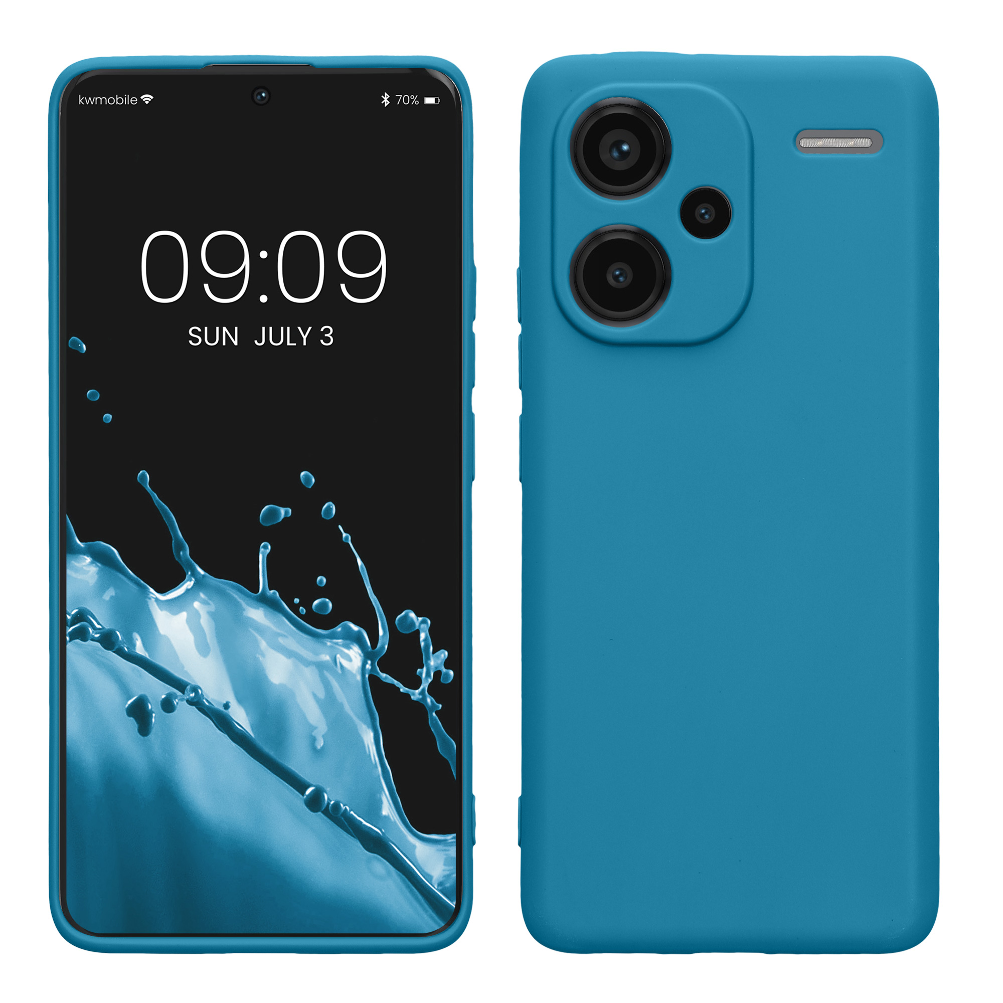 TPU Hülle mit Kameraschutz für Xiaomi Redmi Note 13 Pro+ 5G / Redmi Note 13 Pro Plus 5G in Karibikblau