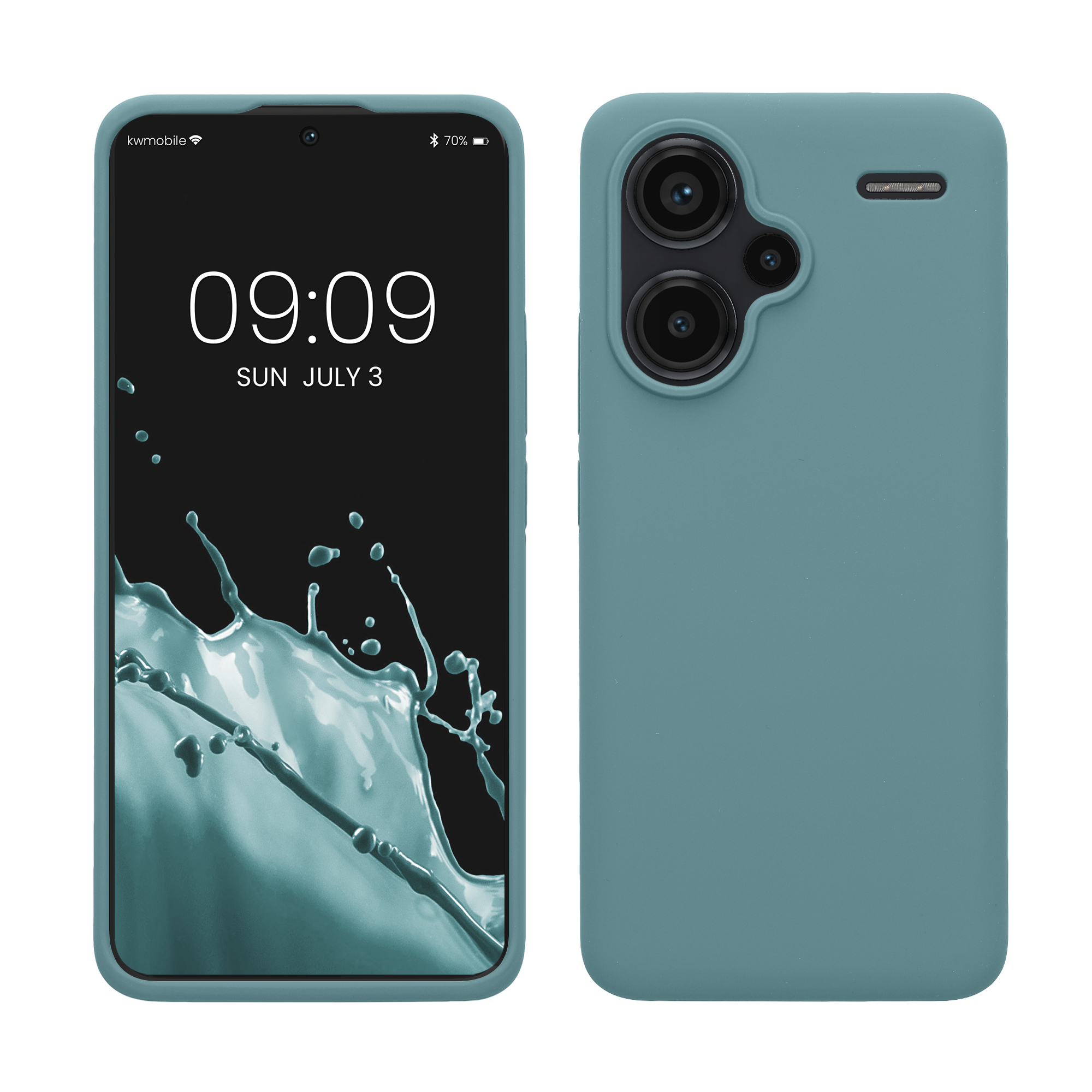 Gummierte Silikon Hülle für Xiaomi Redmi Note 13 Pro+ 5G / Redmi Note 13 Pro Plus 5G in Arctic Night