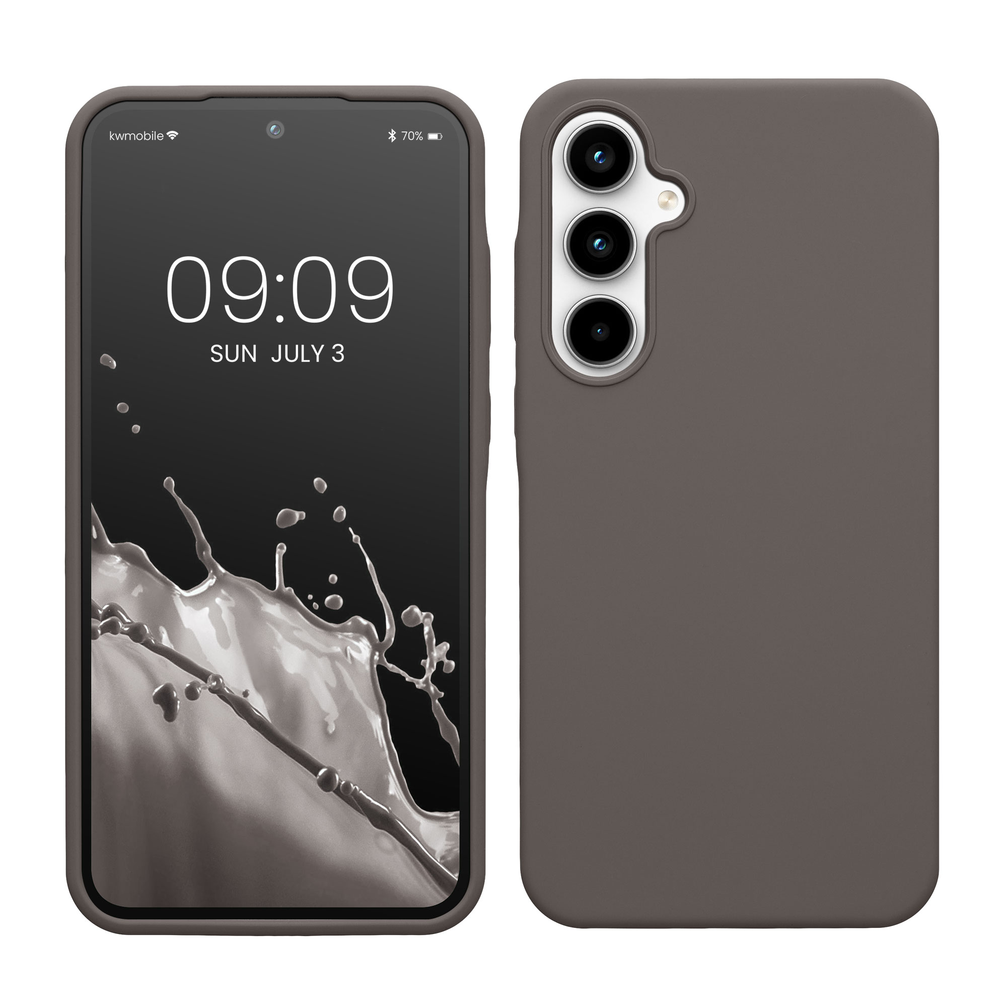 Gummierte Silikon Hülle für Samsung Galaxy A35 in Stone Dust