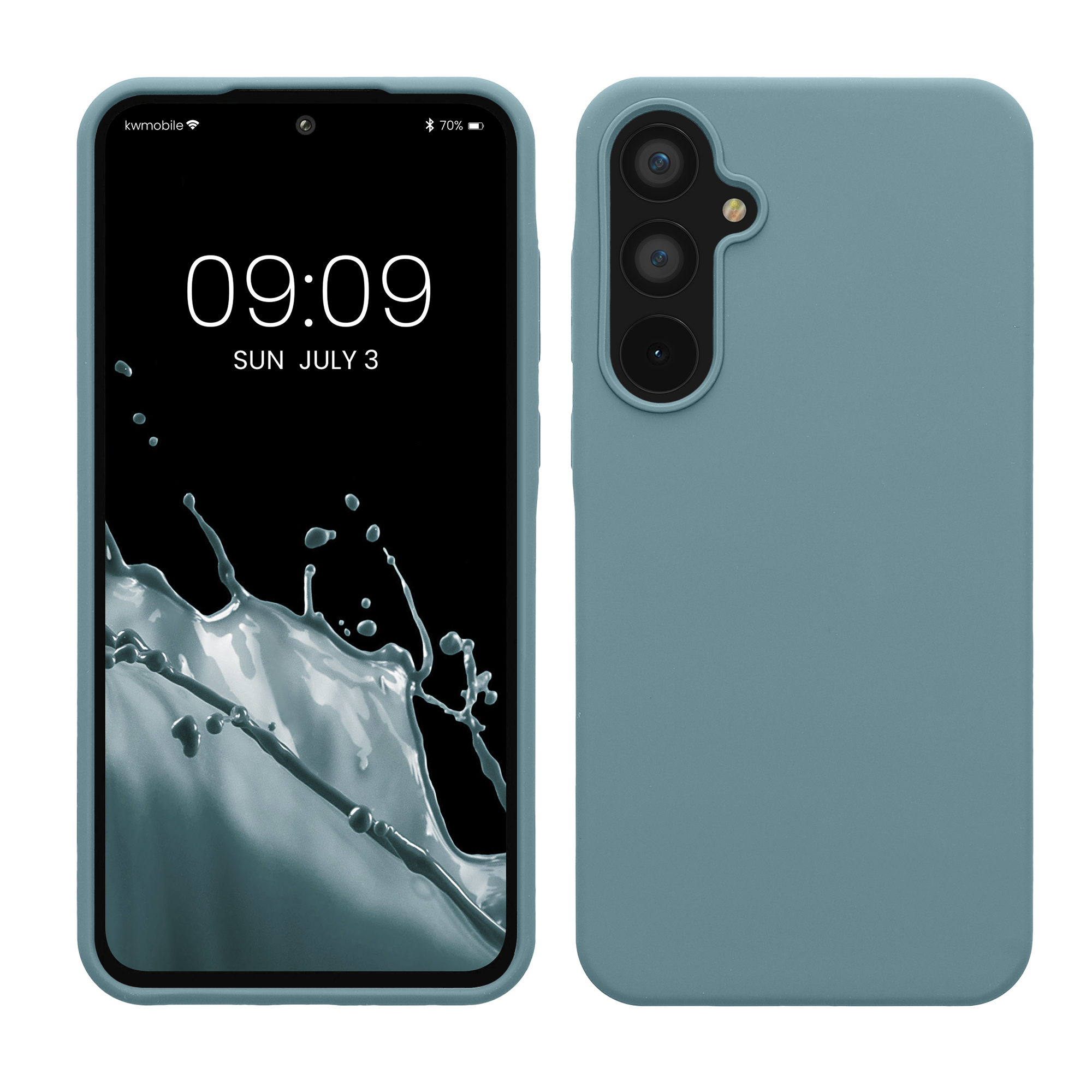 Gummierte Silikon Hülle für Samsung Galaxy A55 5G in Antique Stone