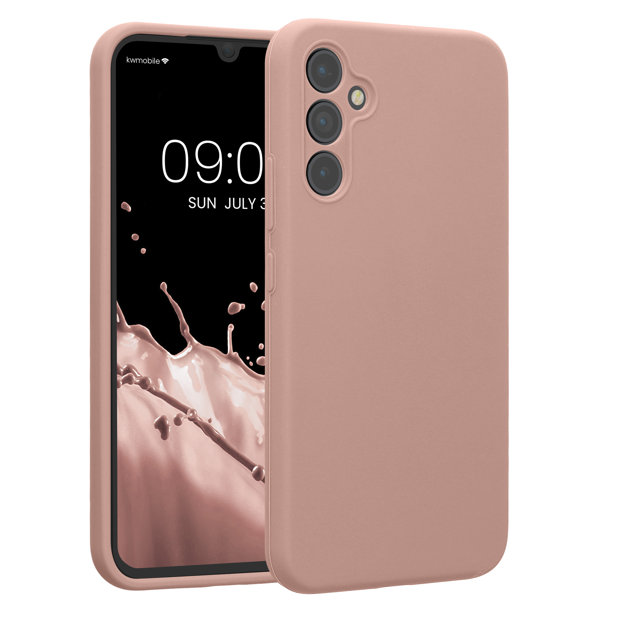 Gummierte Silikon Hülle mit Kameraschutz für Samsung Galaxy A34 5G in Altrosa Gummierte Silikon Hülle mit Kameraschutz für Samsung Galaxy A34 5G in Altrosa