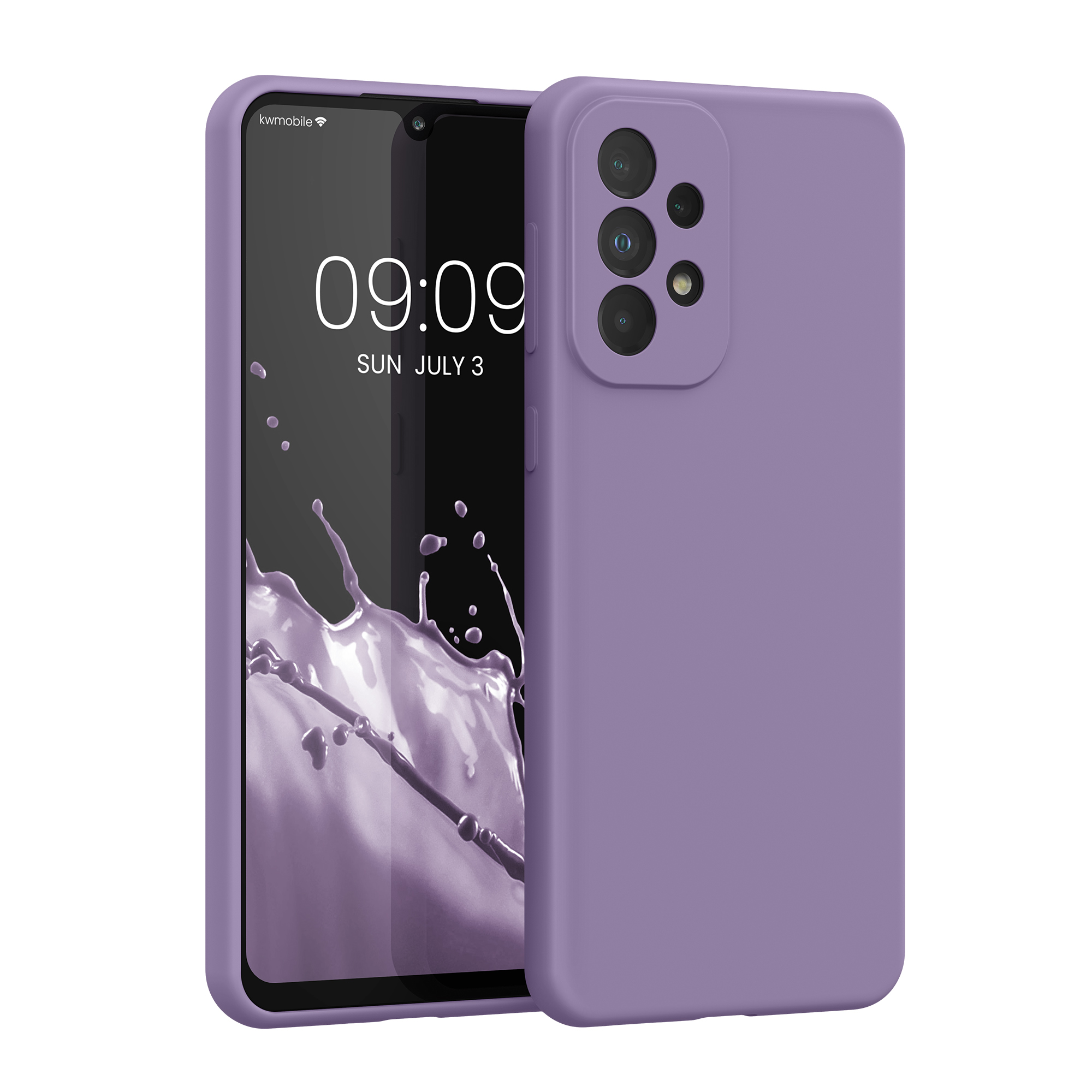 Gummierte Silikon Hülle für Samsung Galaxy A33 5G in Veilchen Lila