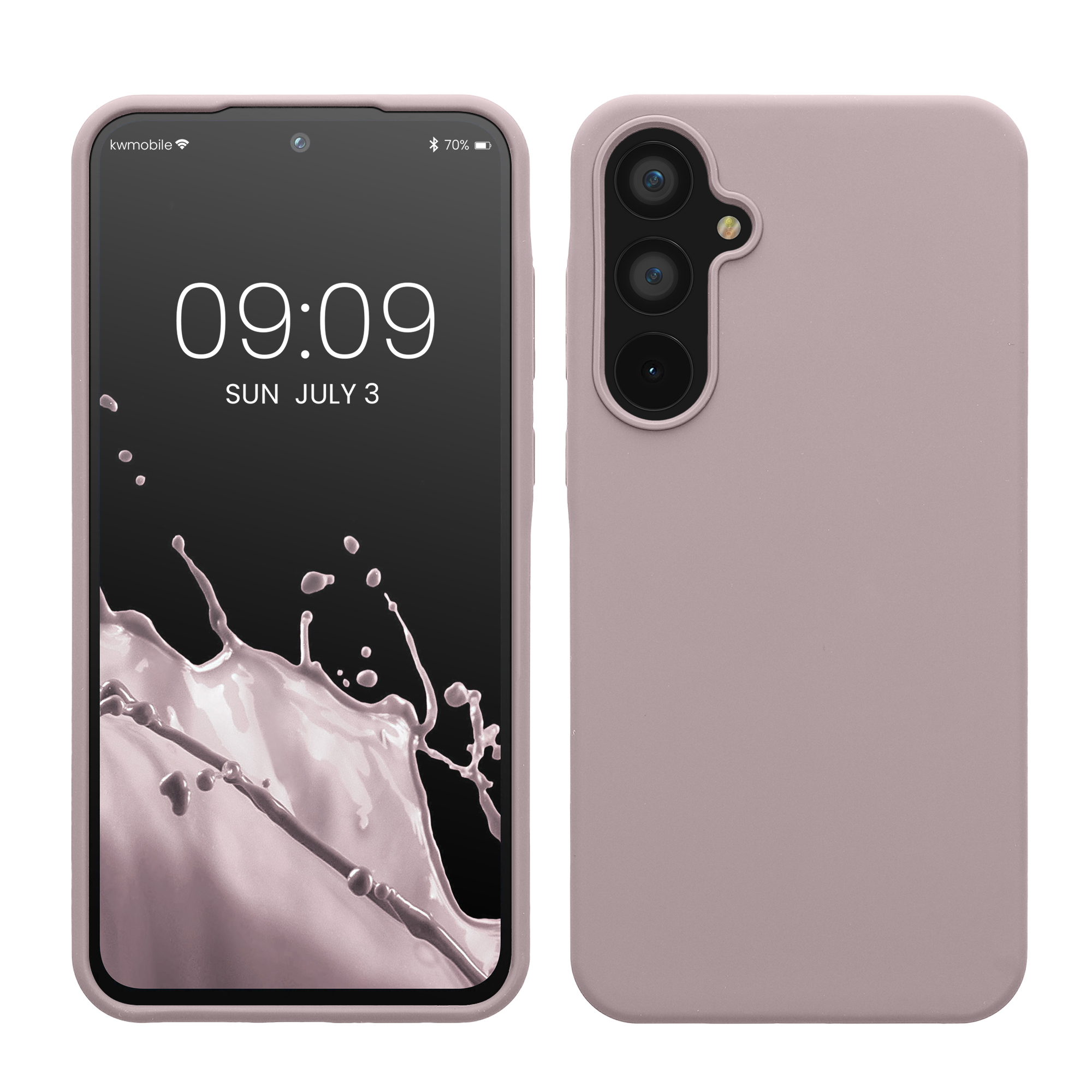 Gummierte Silikon Hülle für Samsung Galaxy A55 5G in Purple Cloud