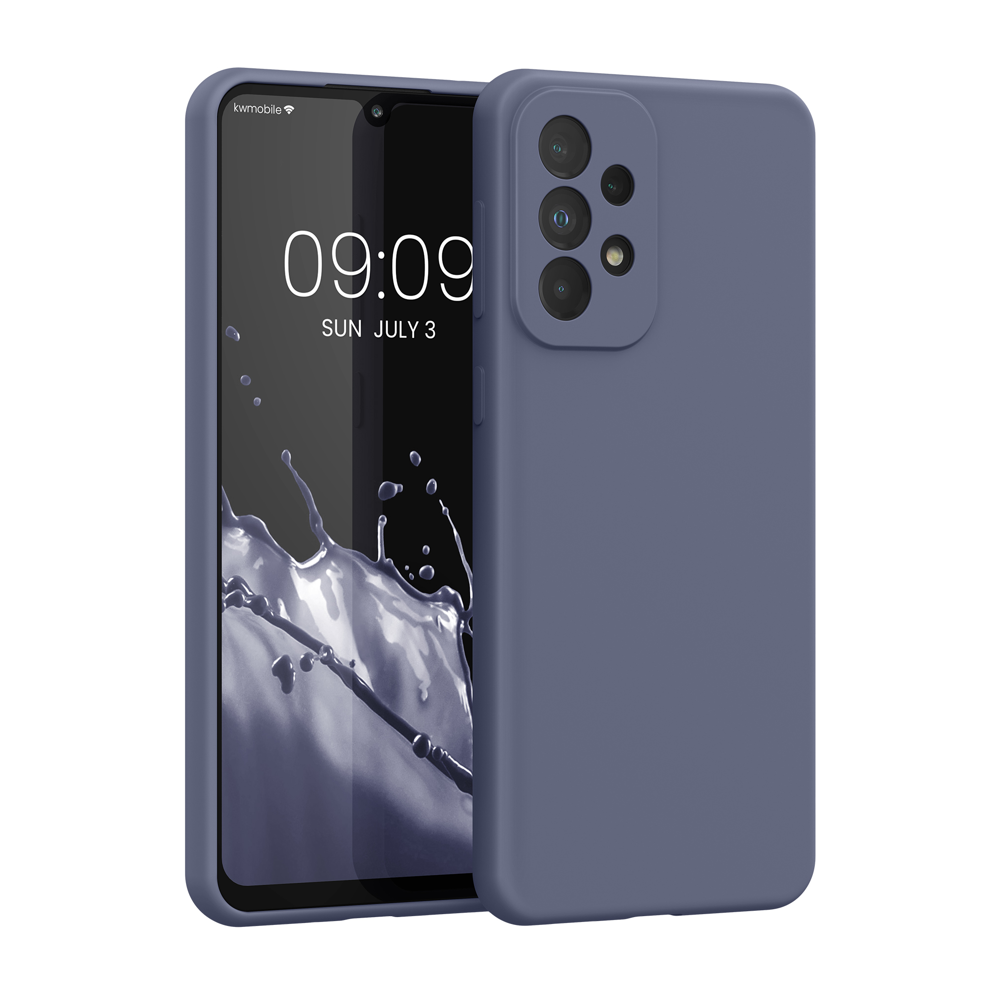 Gummierte Silikon Hülle für Samsung Galaxy A33 5G in Lavendelgrau