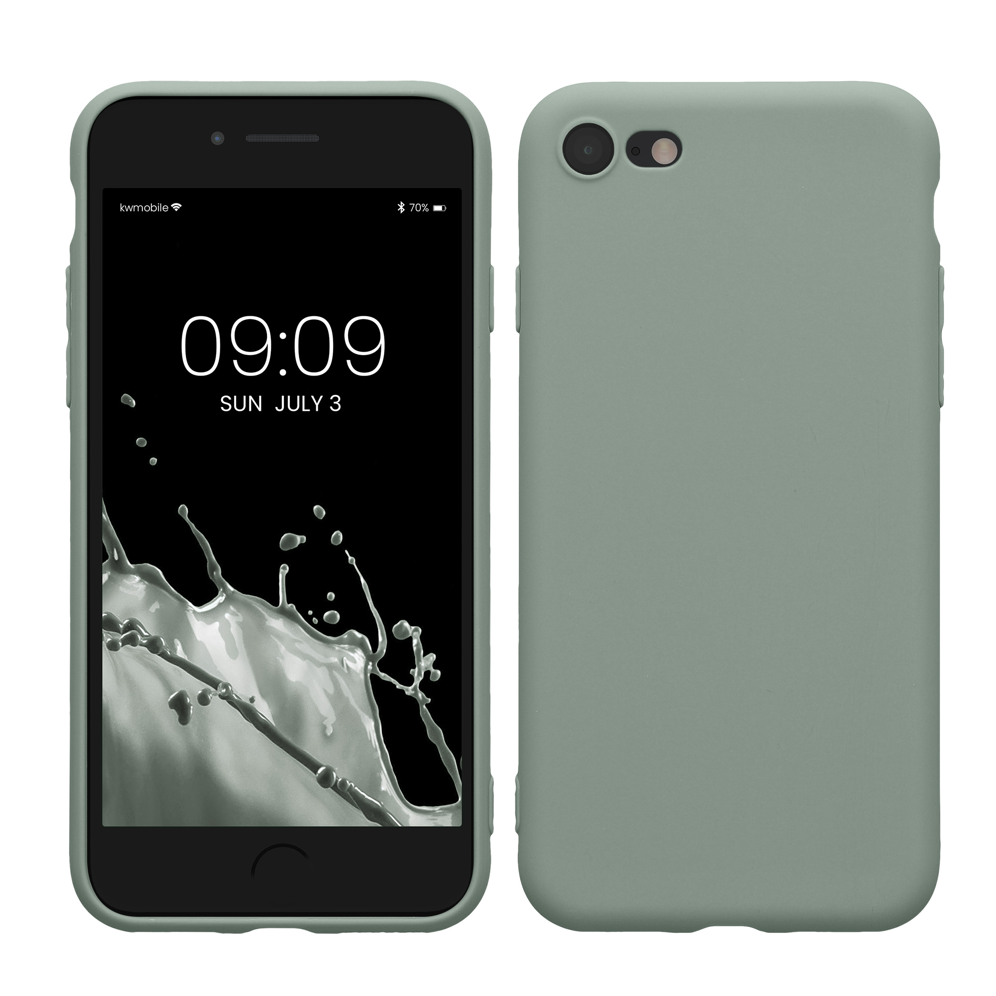 Cross selling TPU Hülle mit Kameraschutz für Apple iPhone SE (2022) / iPhone SE (2020) / iPhone 8 / iPhone 7 in Rainwashed Grün