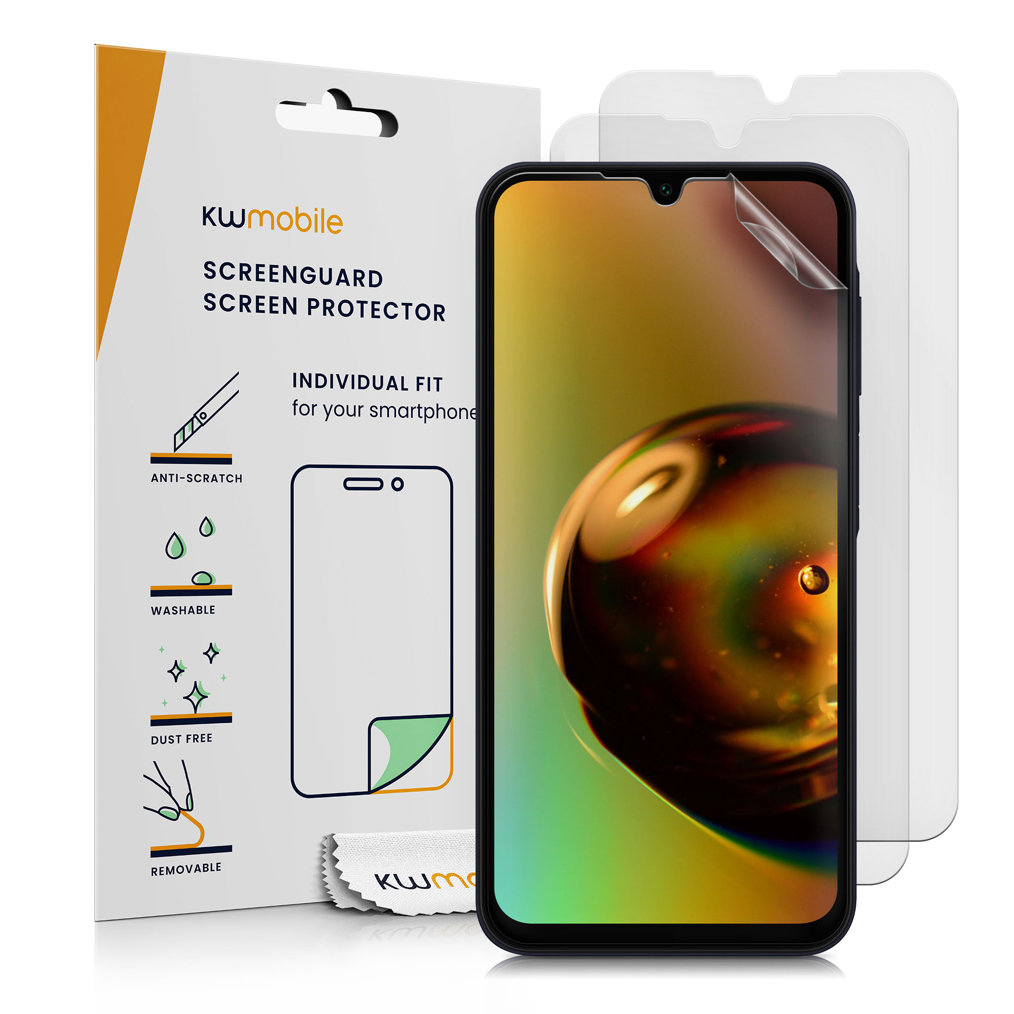 3x Displayschutzfolie matt kompatibel mit Samsung Galaxy A15 5G