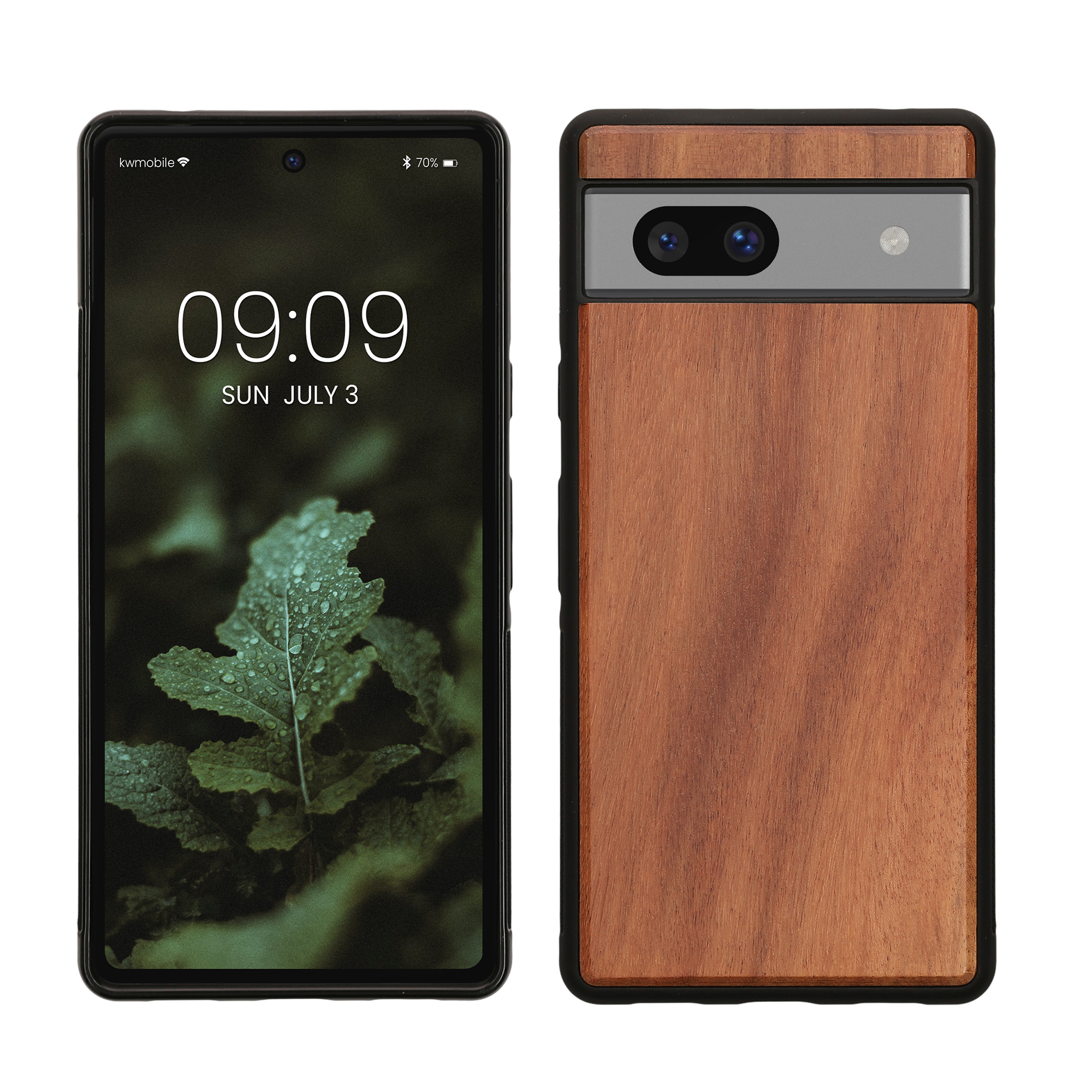 Holzhülle mit TPU Bumper für Google Pixel 7a Akazienholz