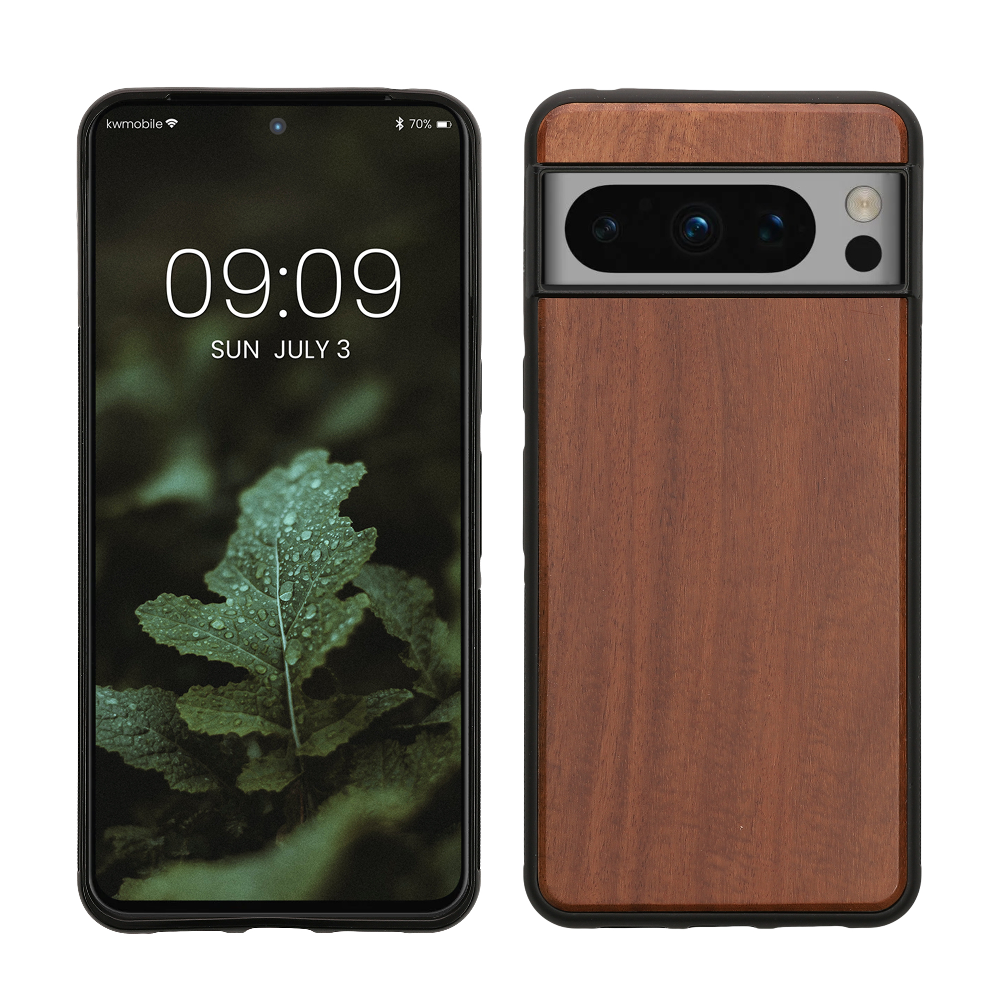 Holzhülle mit TPU Bumper für Google Pixel 8 Pro Akazienholz