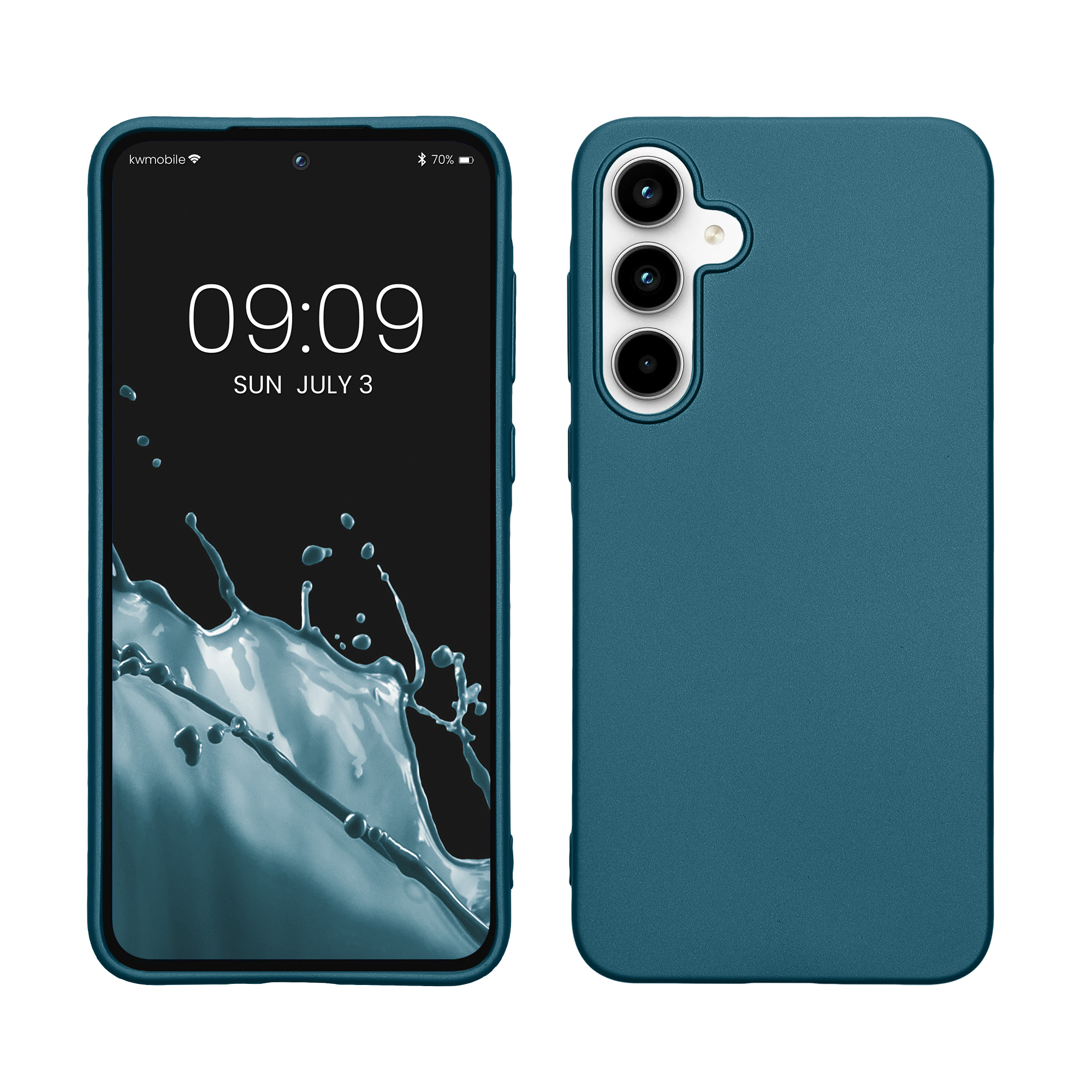 TPU Hülle für Samsung Galaxy A35 in Metallic Karibikblau