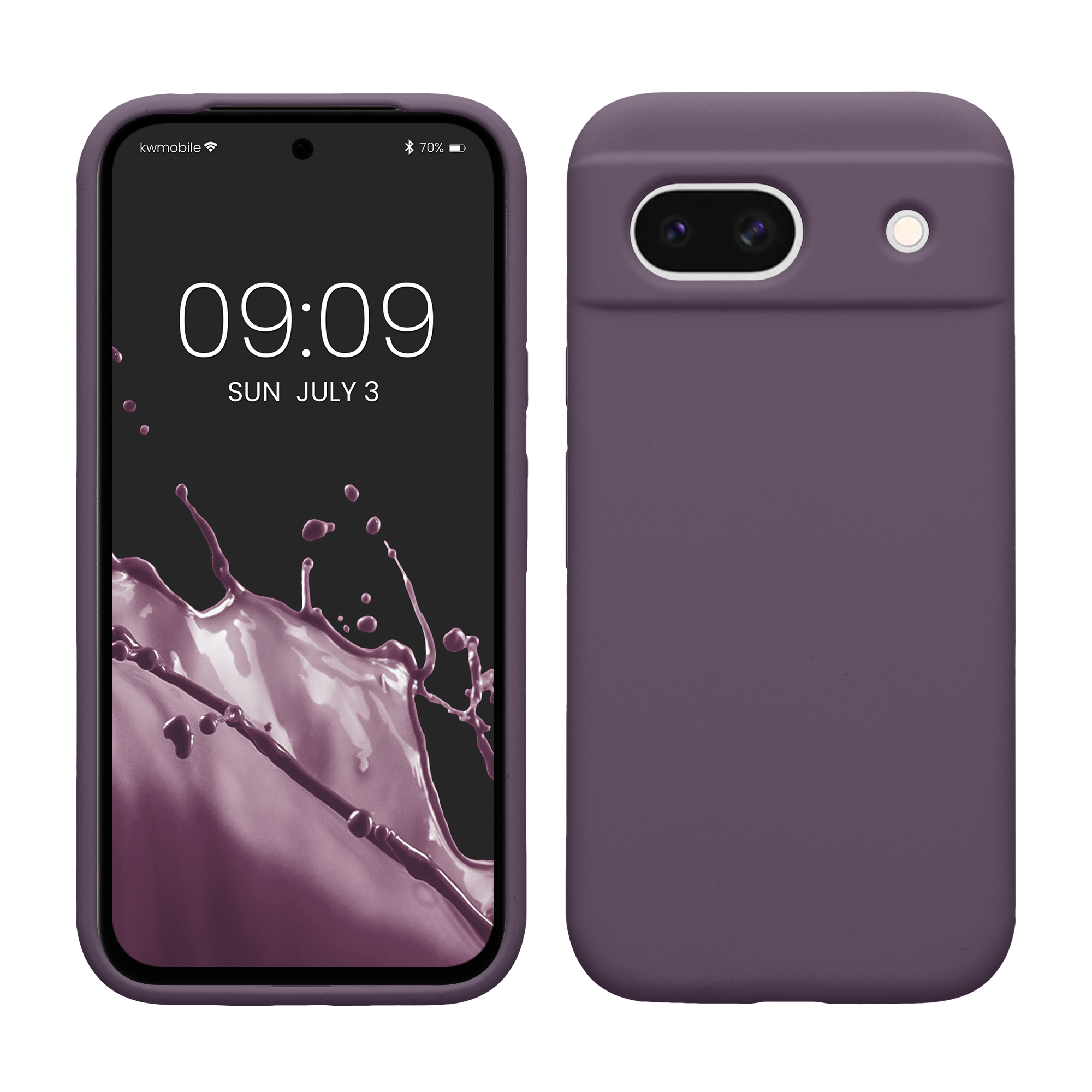 Gummierte Silikon Hülle für Google Pixel 8a in Helle Iris
