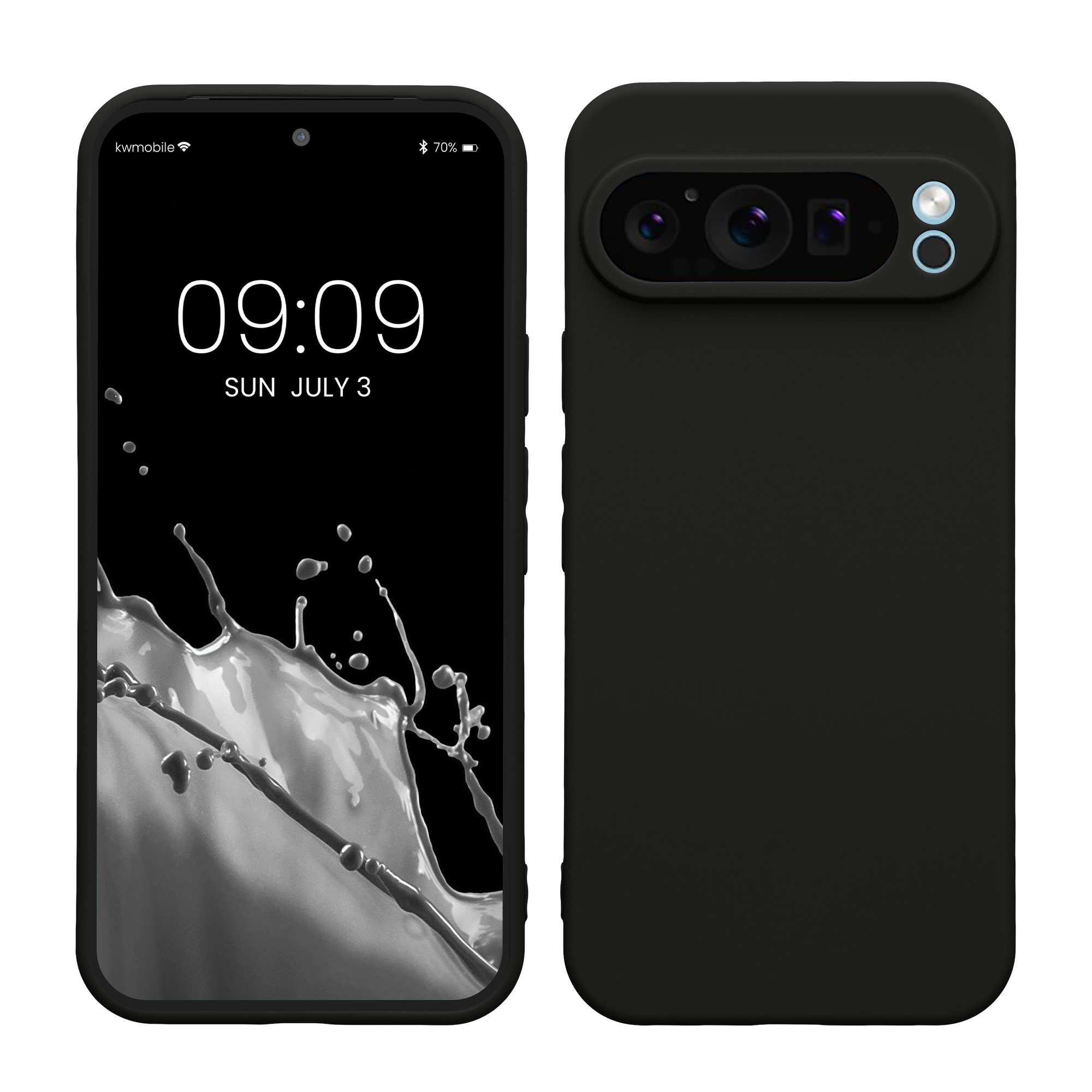 TPU Hülle mit Kameraschutz für Google Pixel 9 Pro XL in Schwarz matt