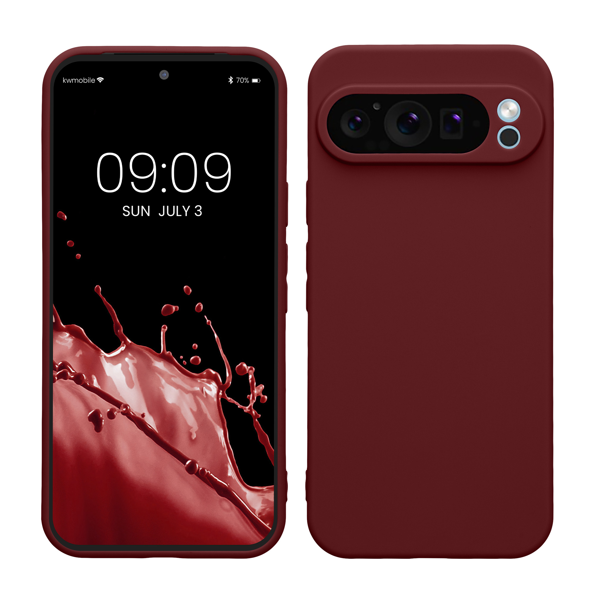 TPU Hülle mit Kameraschutz für Google Pixel 9 Pro XL in Bordeaux Violett