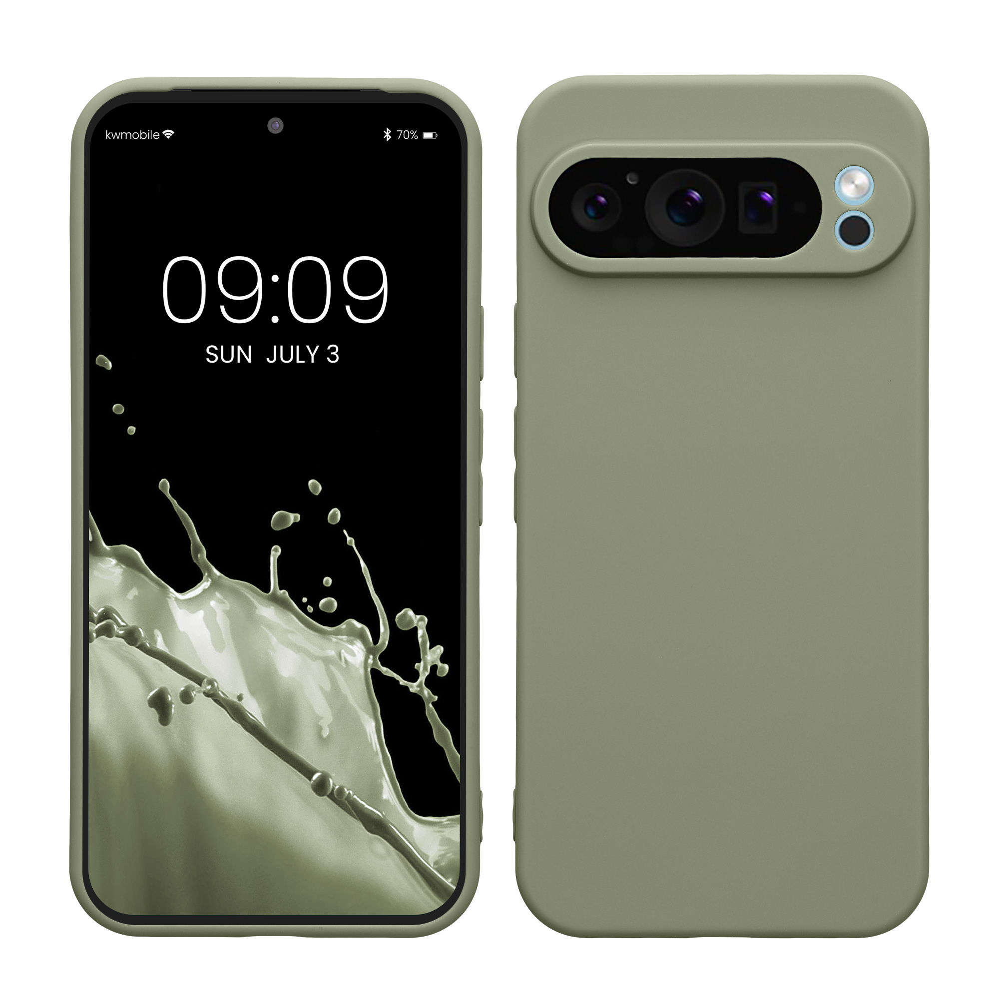 TPU Hülle mit Kameraschutz für Google Pixel 9 Pro XL in Graugrün