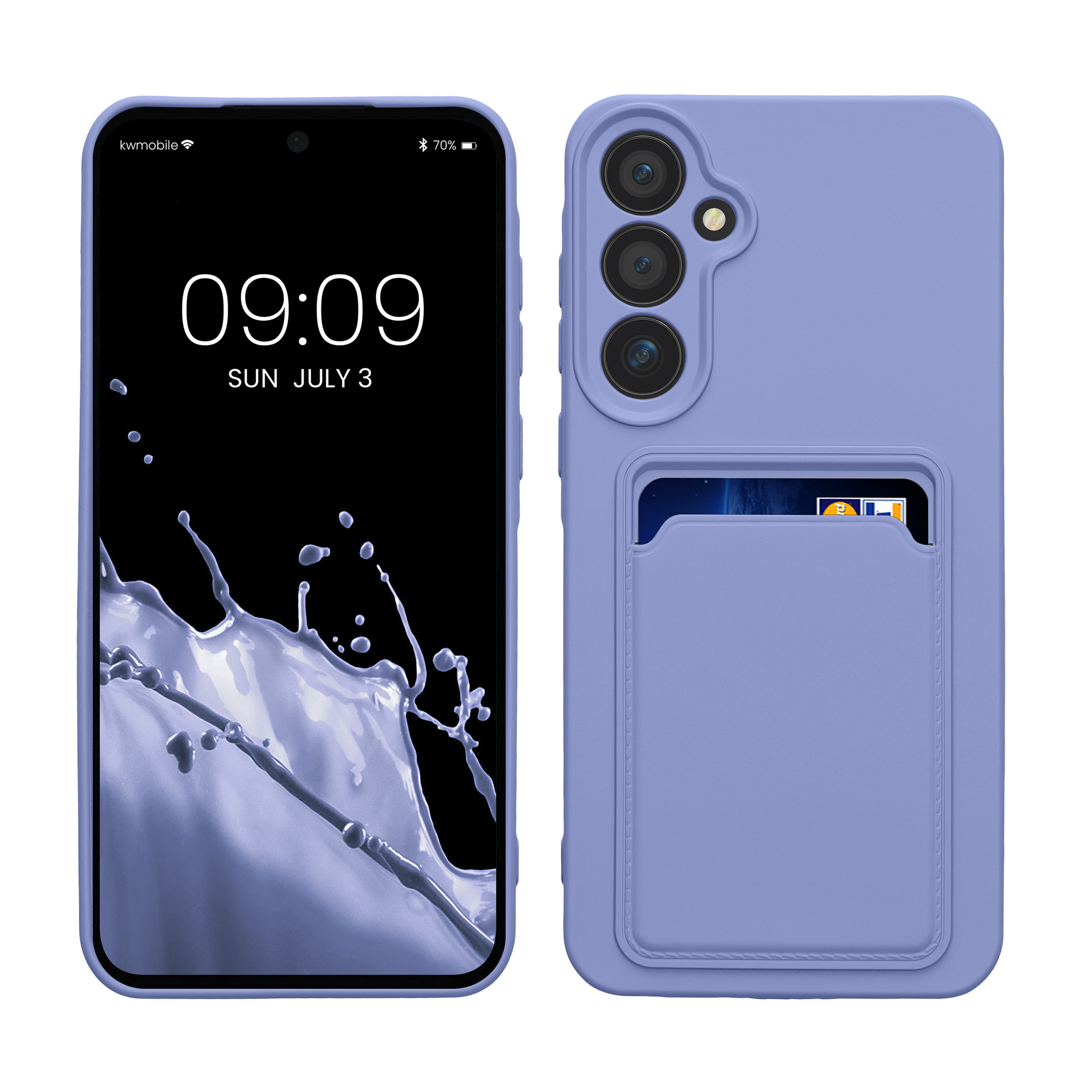 TPU Hülle mit Kartenfach für Samsung Galaxy A55 5G Lavendel