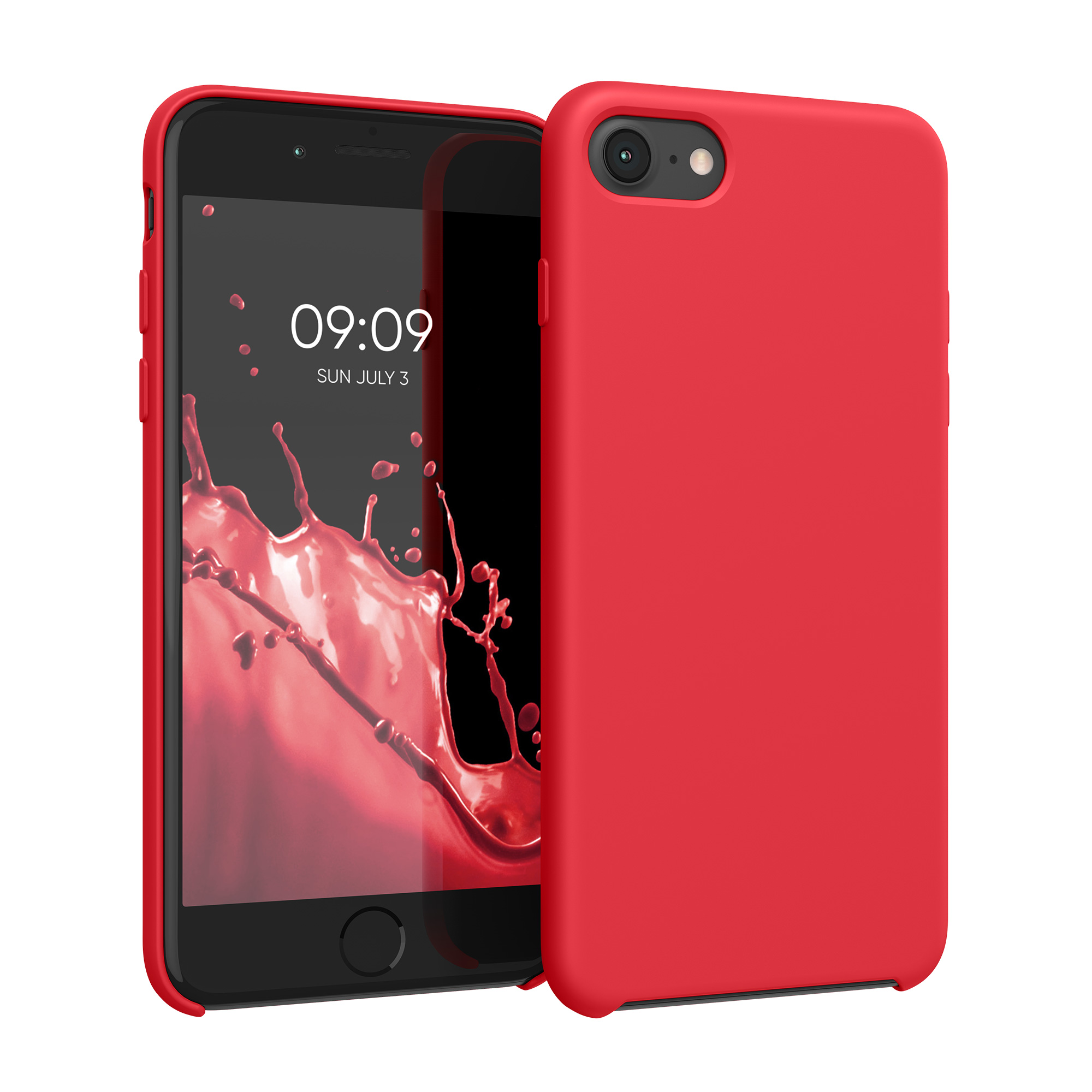 Cross selling Gummierte Silikon Hülle für Apple iPhone SE (2022) / iPhone SE (2020) / iPhone 8 / iPhone 7 in Awesome Pink