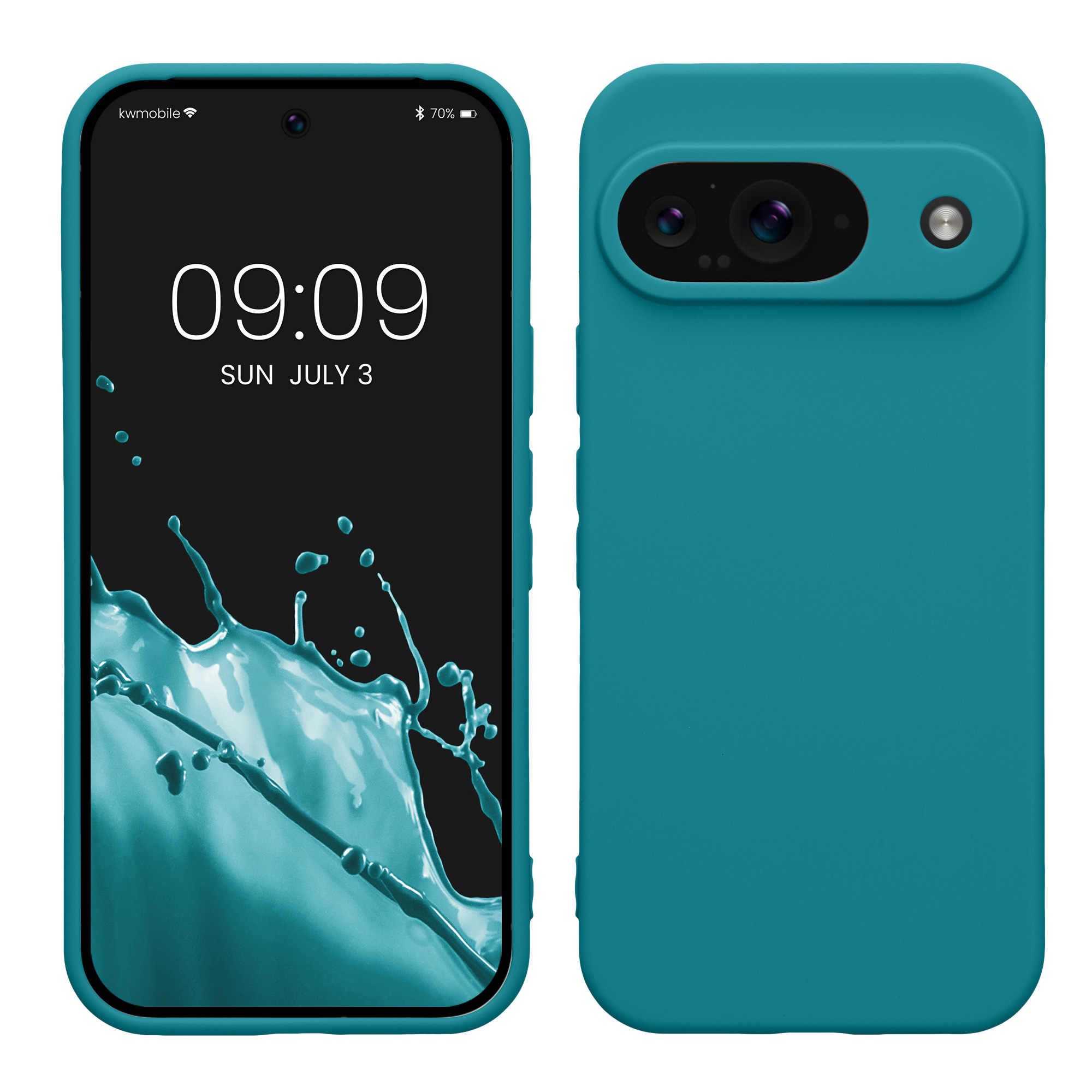 TPU Hülle mit Kameraschutz für Google Pixel 9 in Petrol matt