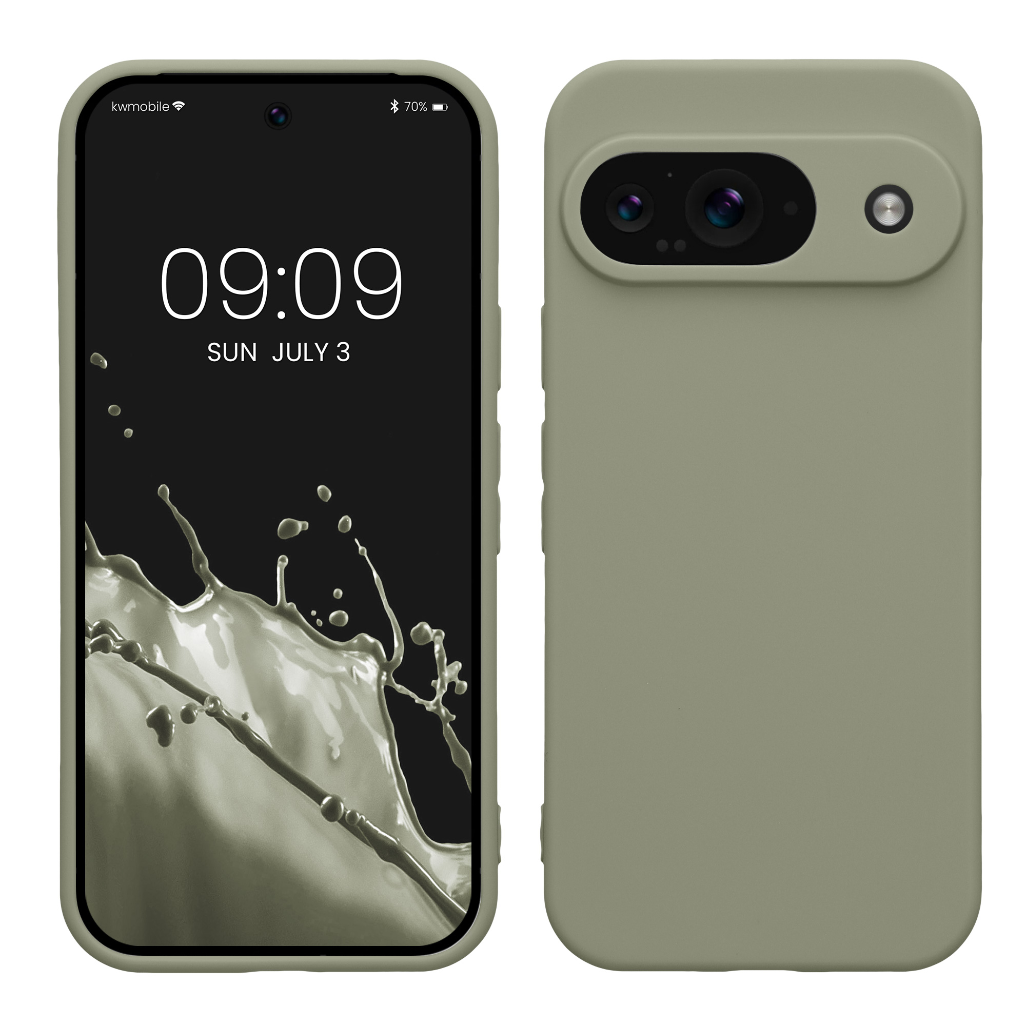 TPU Hülle mit Kameraschutz für Google Pixel 9 in Graugrün