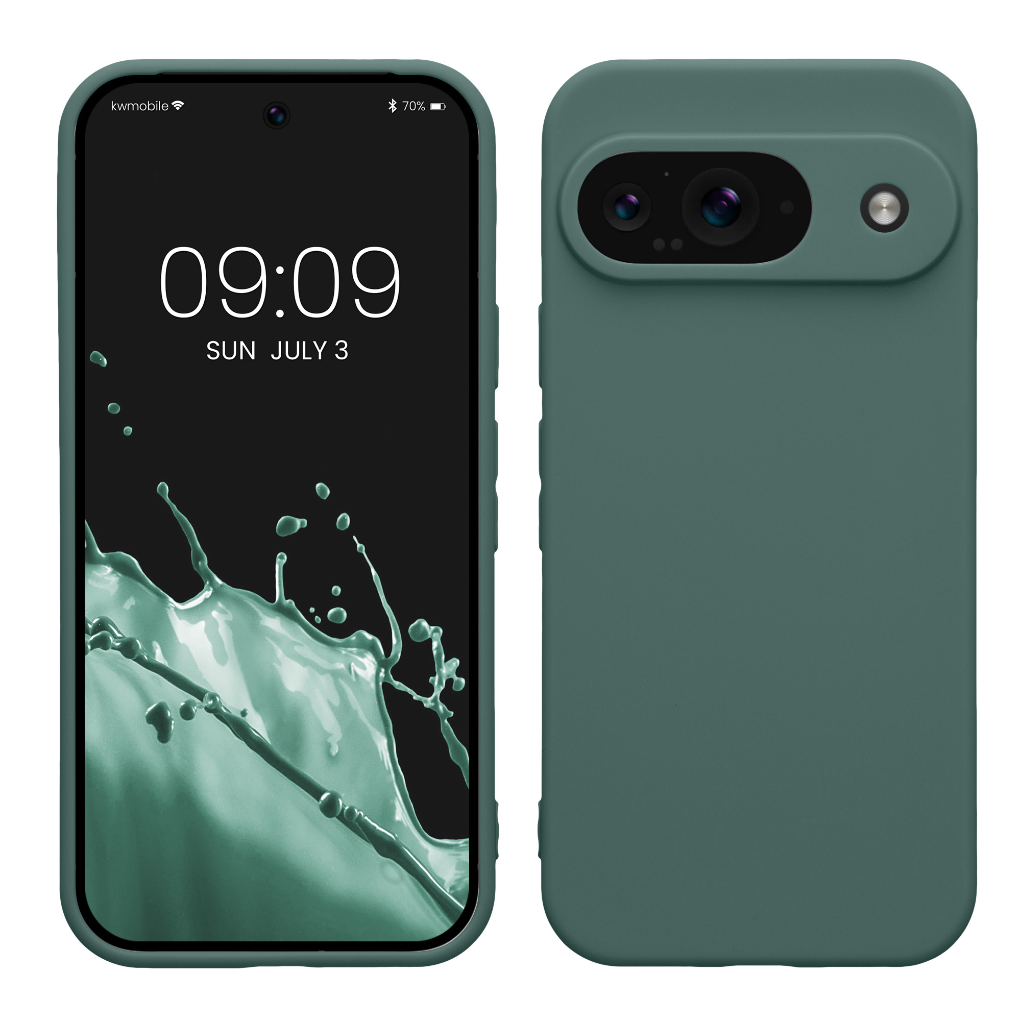Cross selling TPU Hülle mit Kameraschutz für Google Pixel 9 in Blaugrün