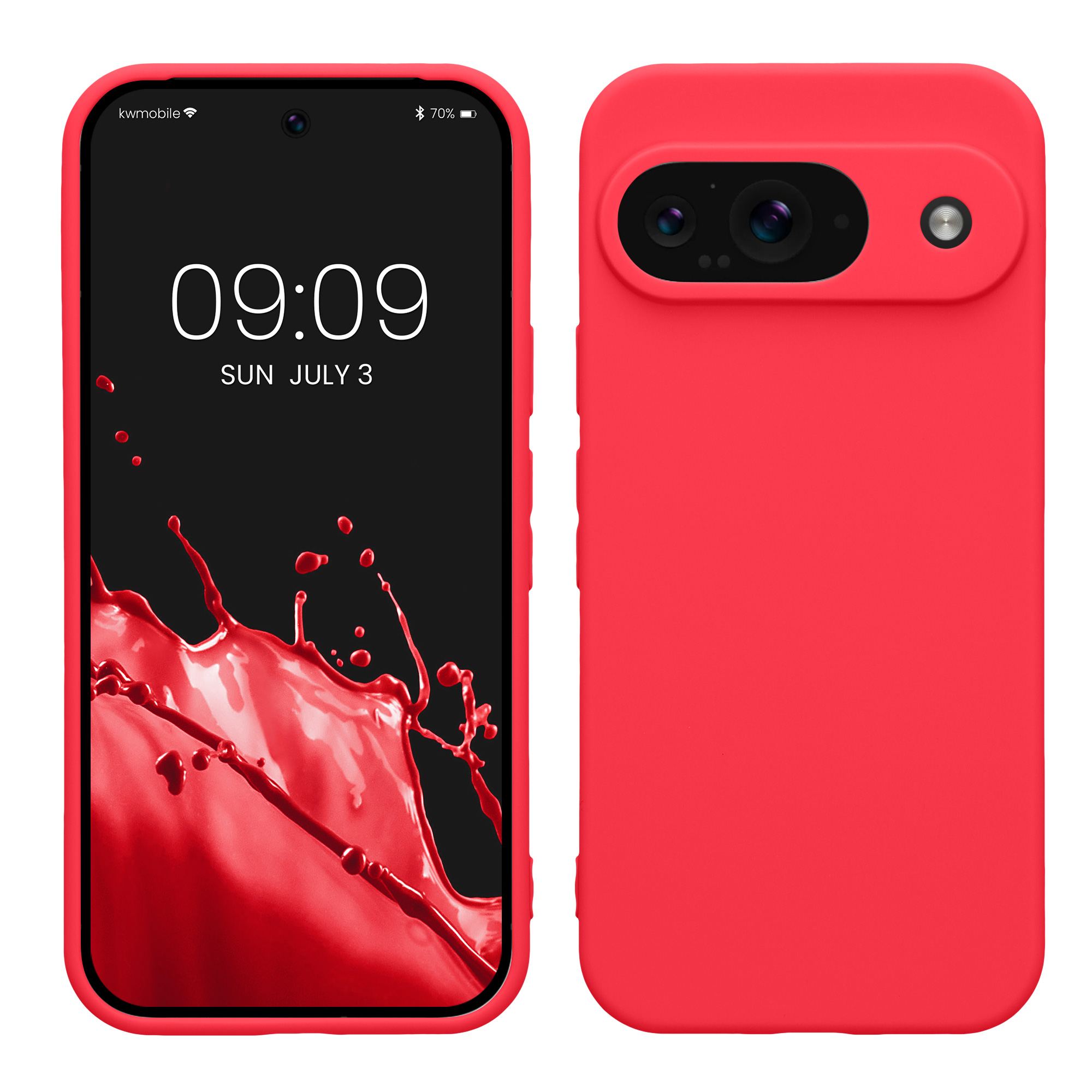 TPU Hülle mit Kameraschutz für Google Pixel 9 in Neon Pink
